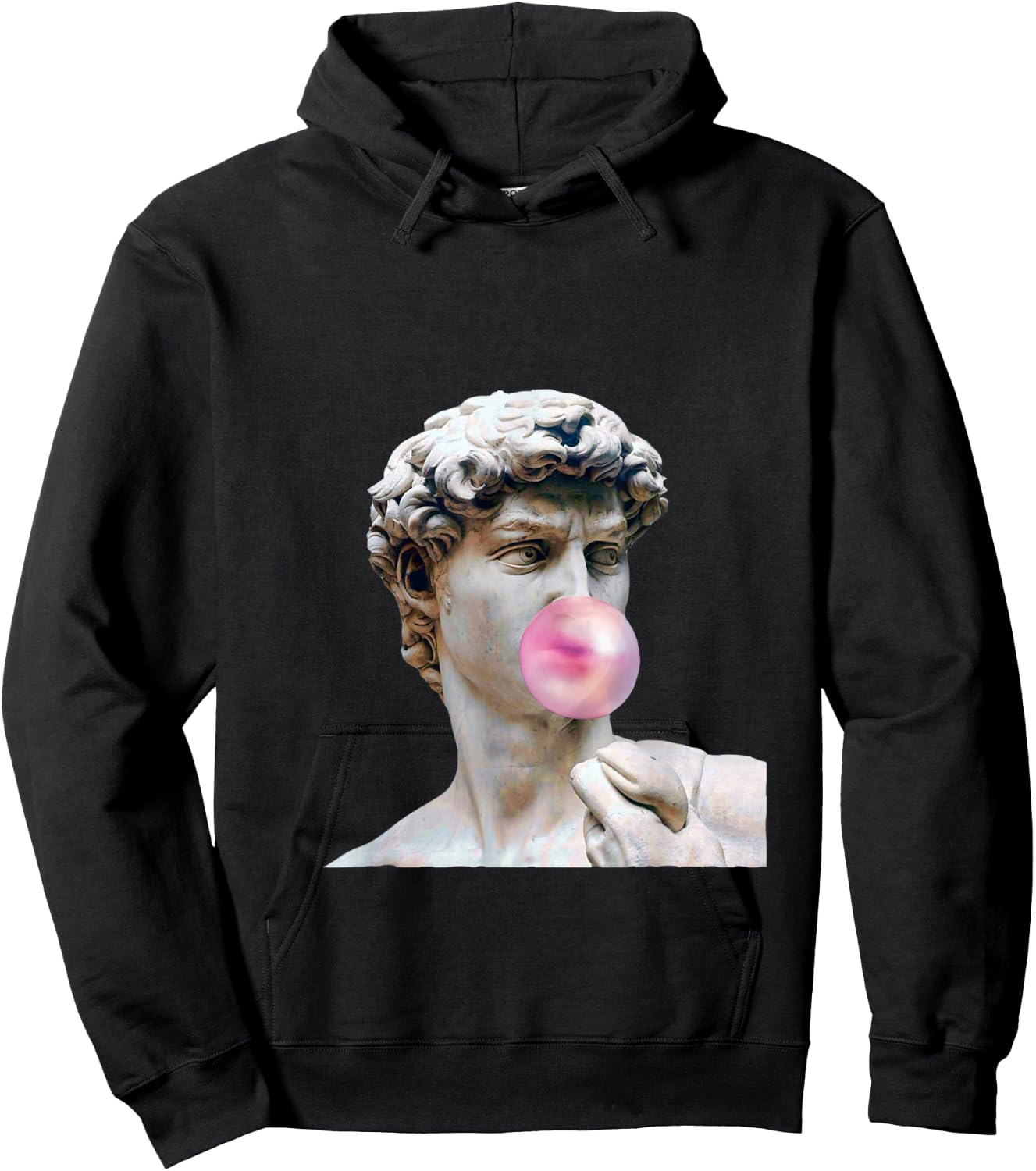 David Michelangelo with Bubblegum Statue Art Man Woman Child Hoodie - Hoodie | Black
