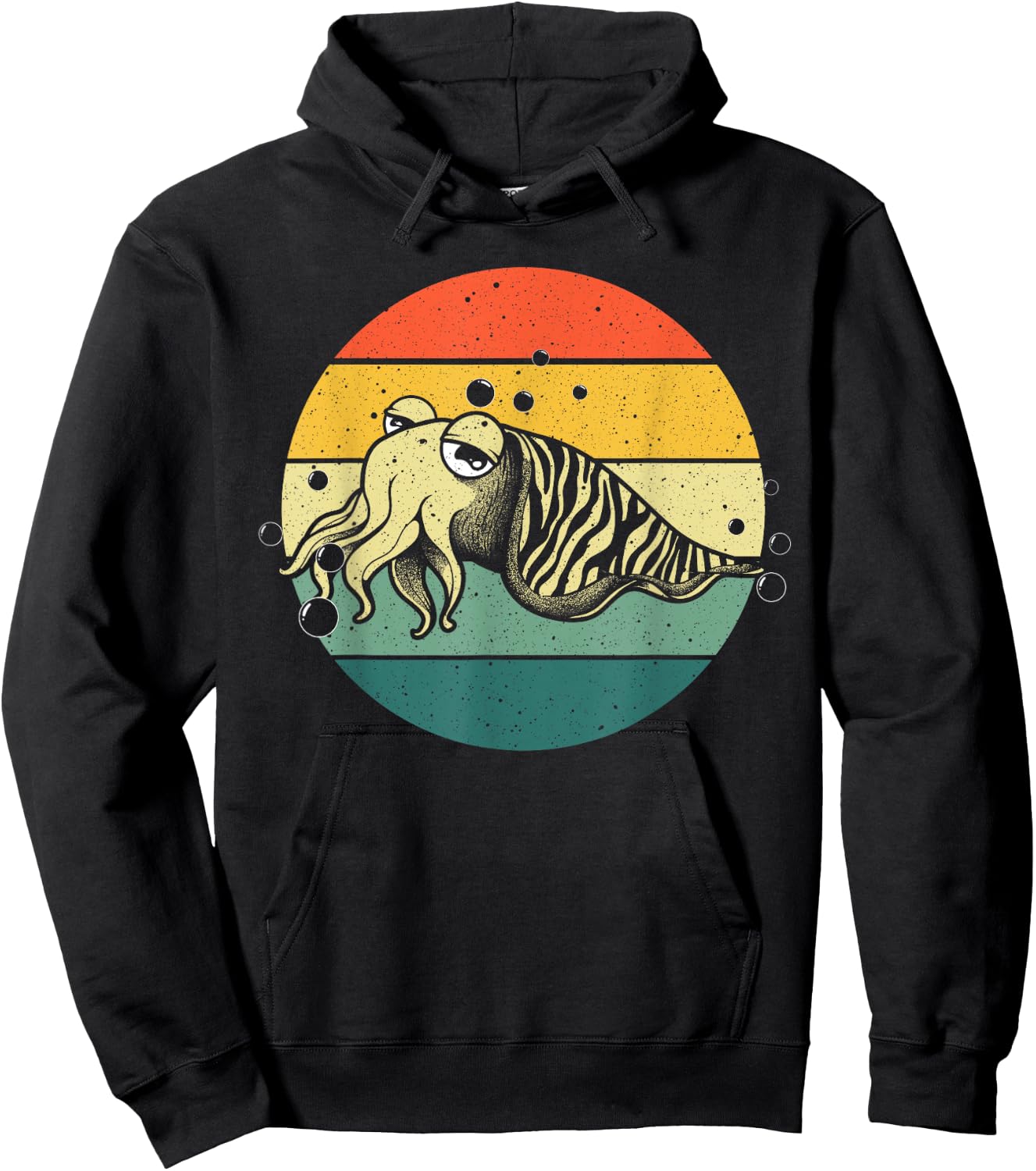Cute Cuttlefish Design Men Women Cuttlefish Lovers Fishing Hoodie - Hoodie | Black