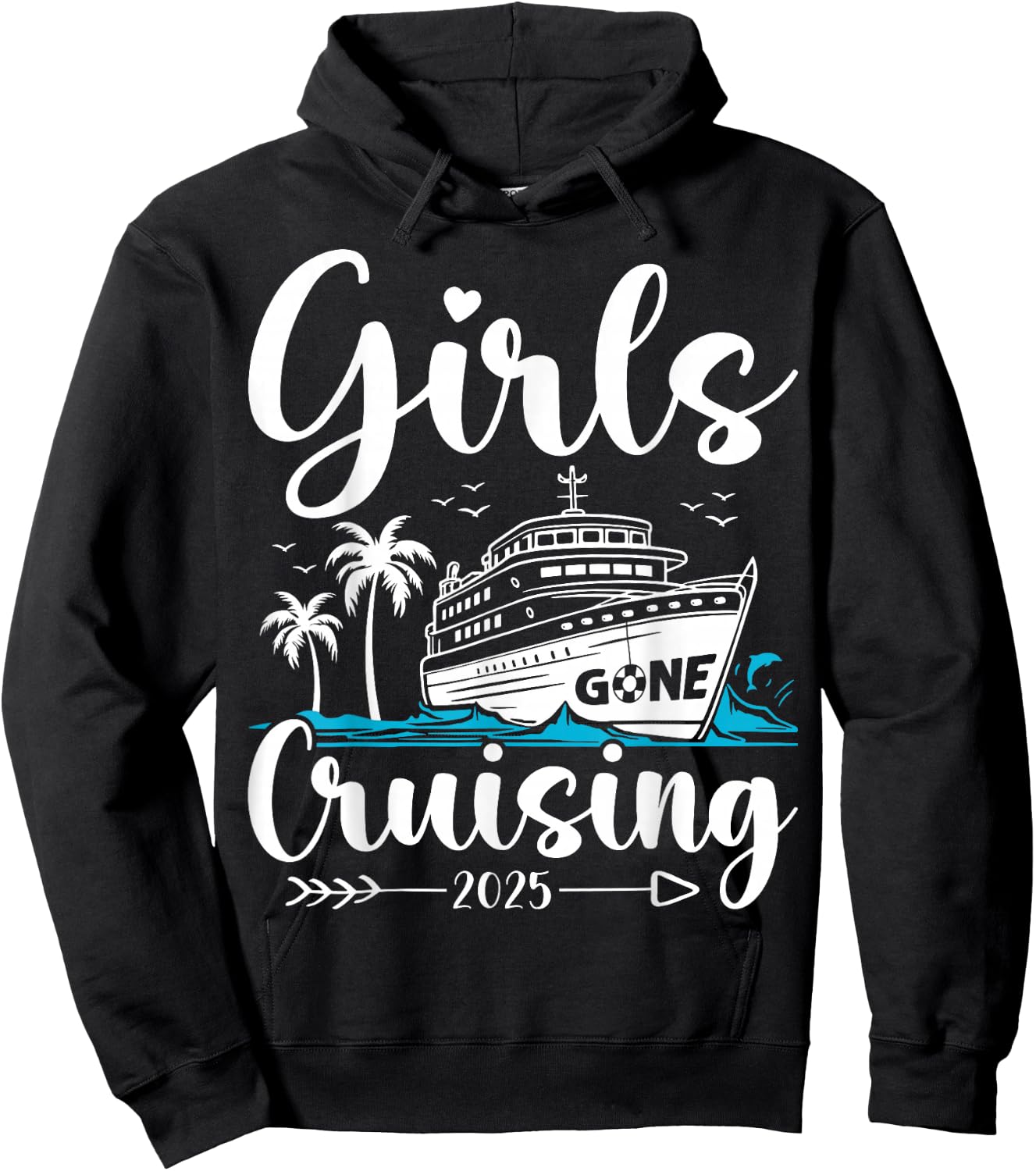 Girls Gone Cruising 2025 Girl Cruise Vacation Trip Matching Hoodie - Hoodie | Black