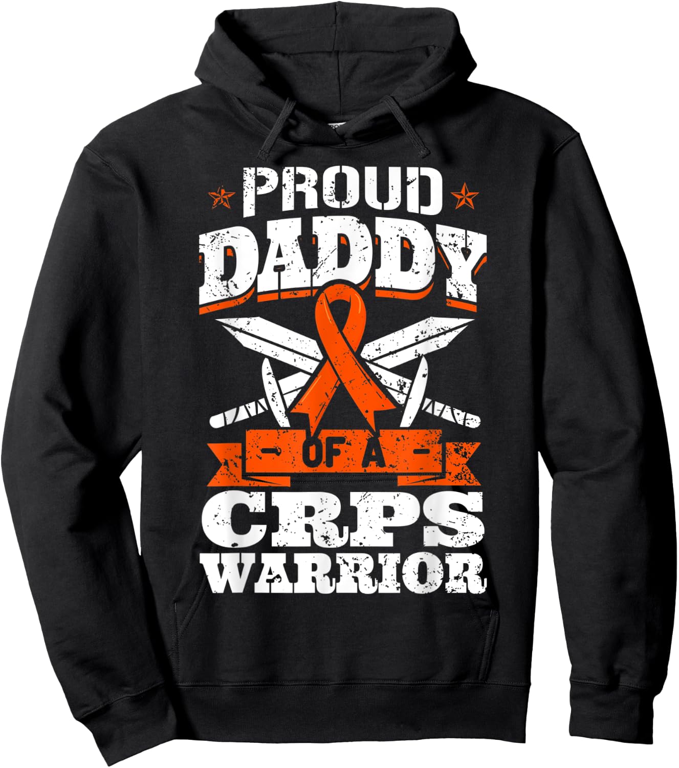 Proud Daddy Of A CRPS Warrior RSD Awareness Ribbon RND Dad Hoodie - Hoodie | Black
