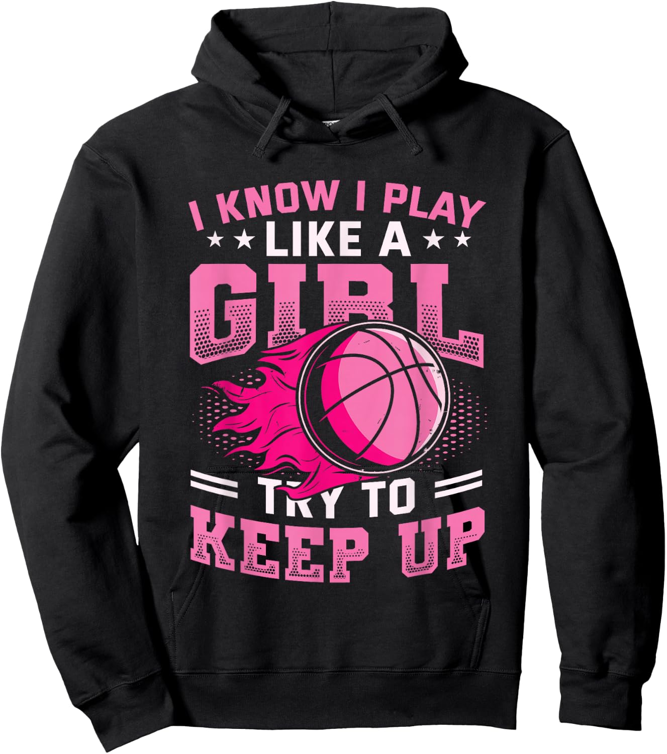 Play Like A Girl Basketball Hoodie - Hoodie | Black