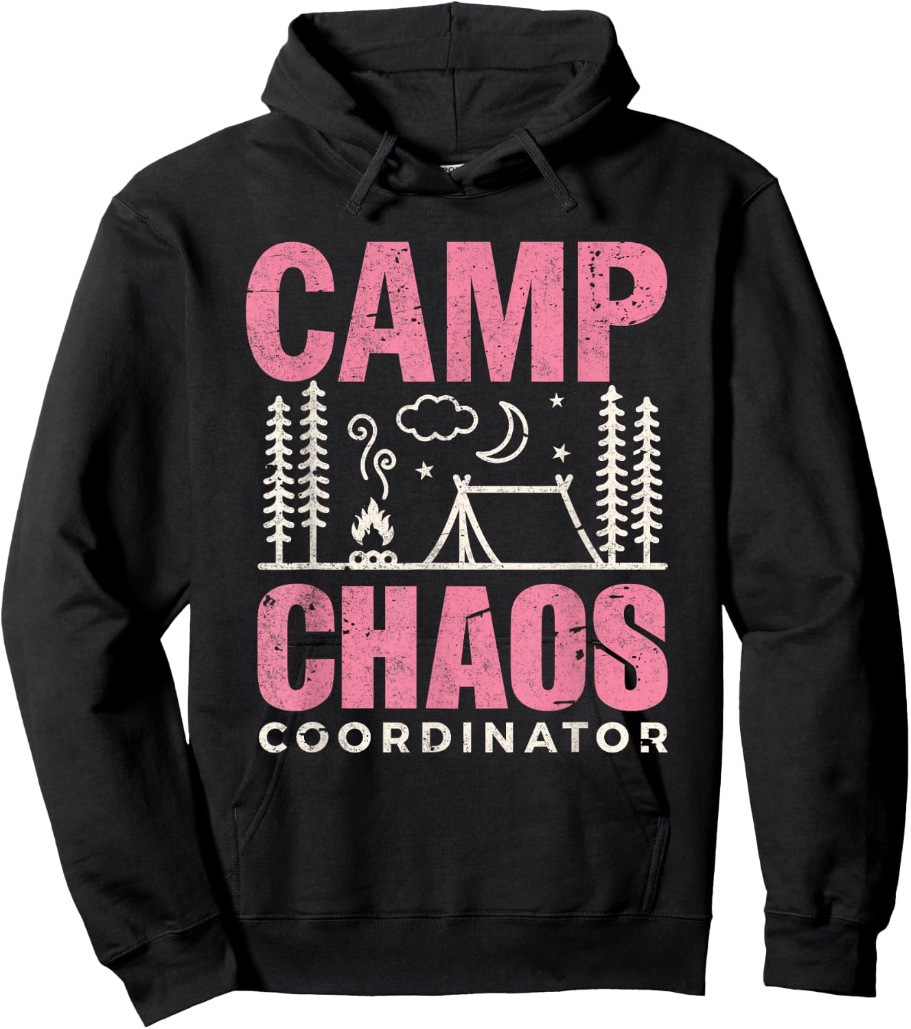 Funny Camp Shirt Camping Chaos Coordinator Hiking Adventure Hoodie - Hoodie | Black