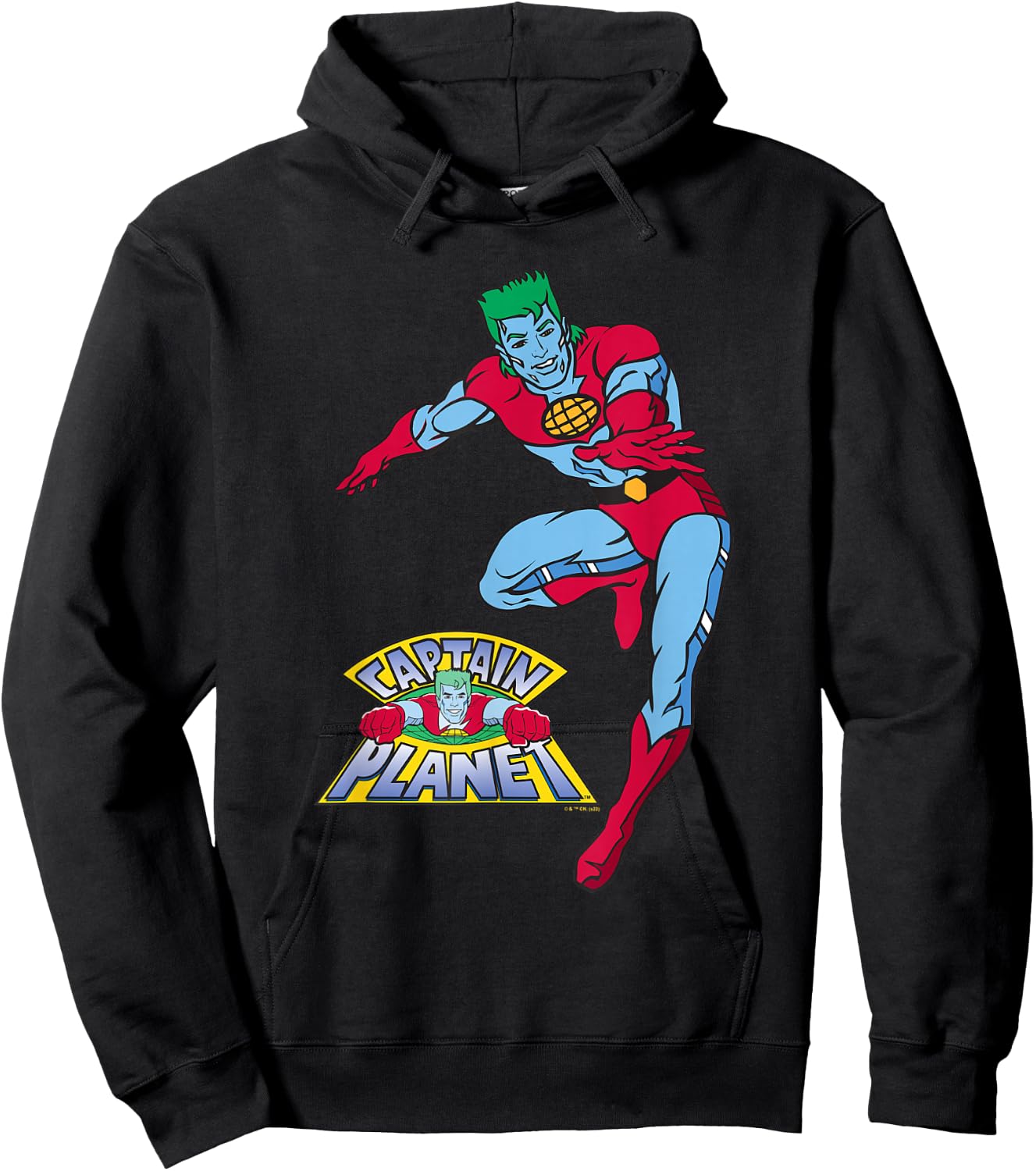 Captain Planet Captain and Logo Hoodie - Hoodie | Black