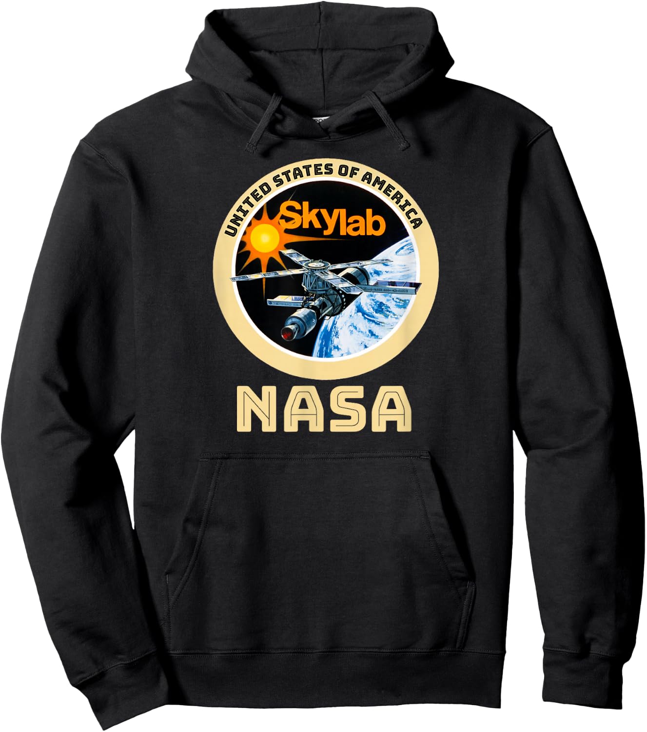 USA Skylab NASA T Shirt Hoodie - Hoodie | Black
