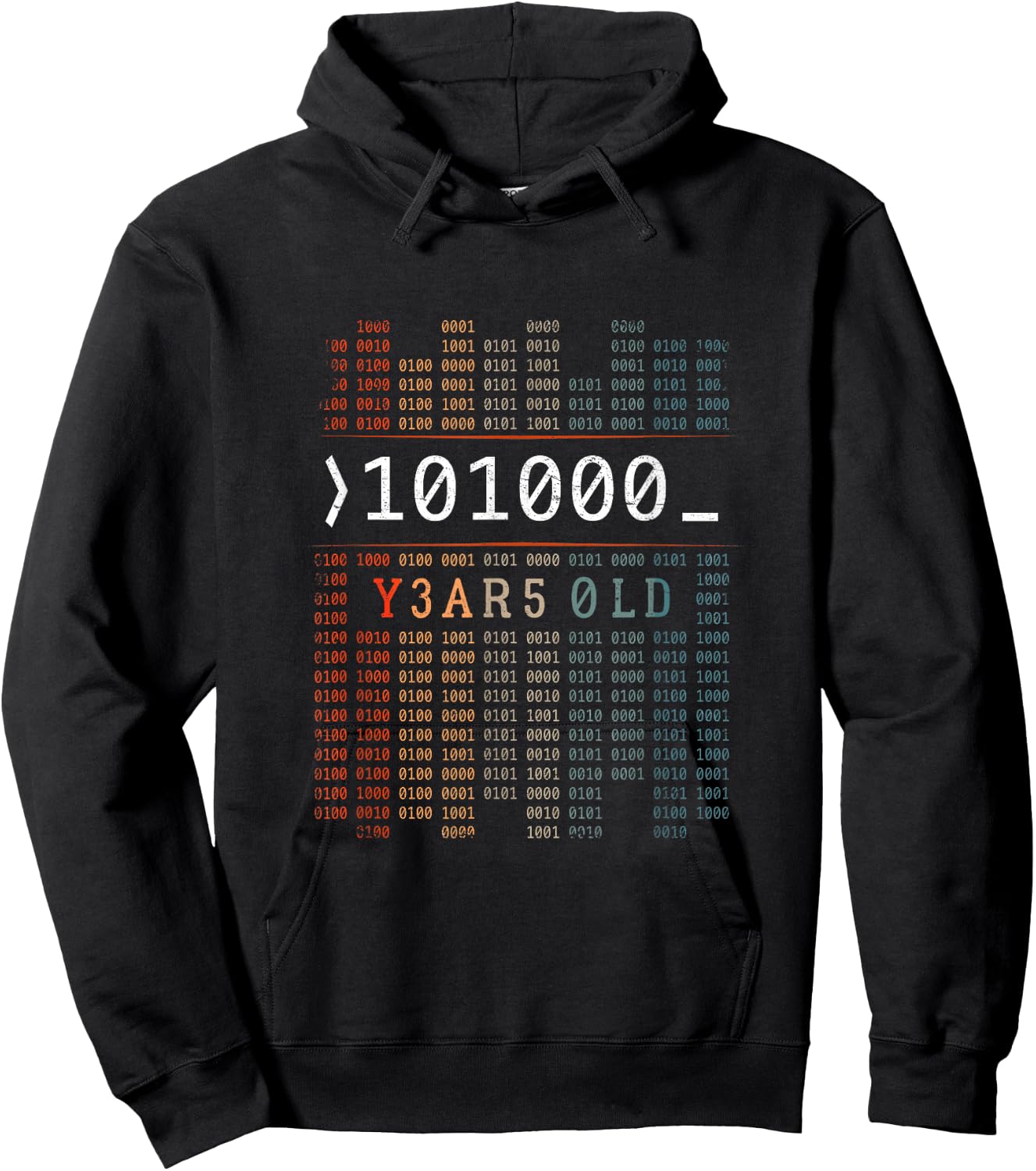 I'm 101000 Years Old Binary Code 40th Birthday Computer Nerd Hoodie - Hoodie | Black