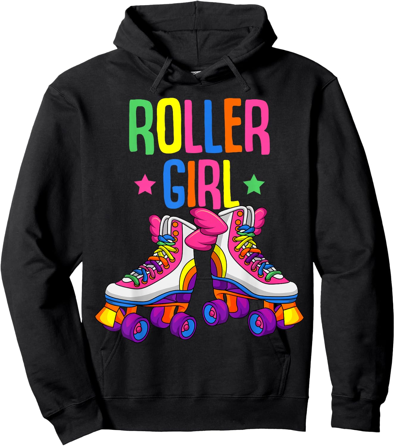 Roller Girl Roller Skates Roller Skates Girls Hoodie - Hoodie | Black
