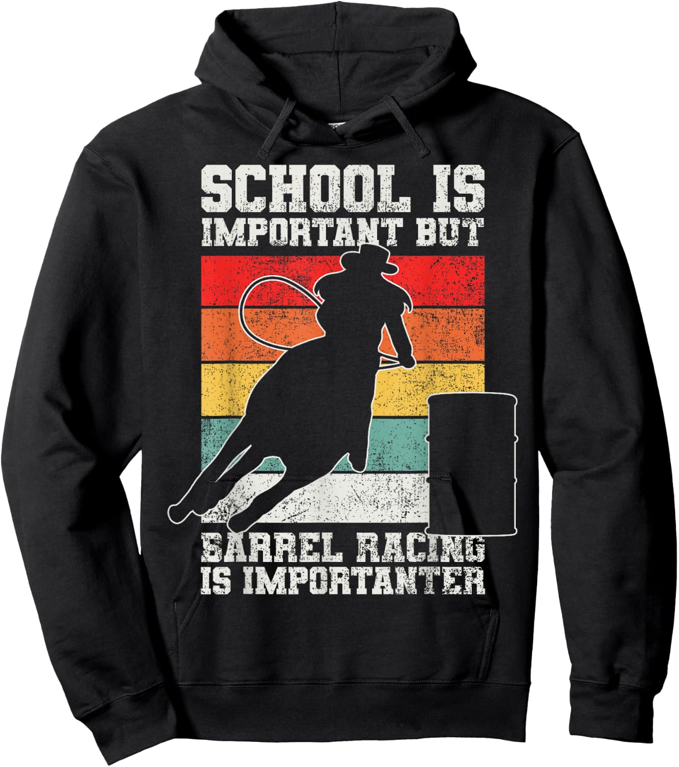 Barrel Racing Barrel Racer Horse Riding Hoodie - Hoodie | Black