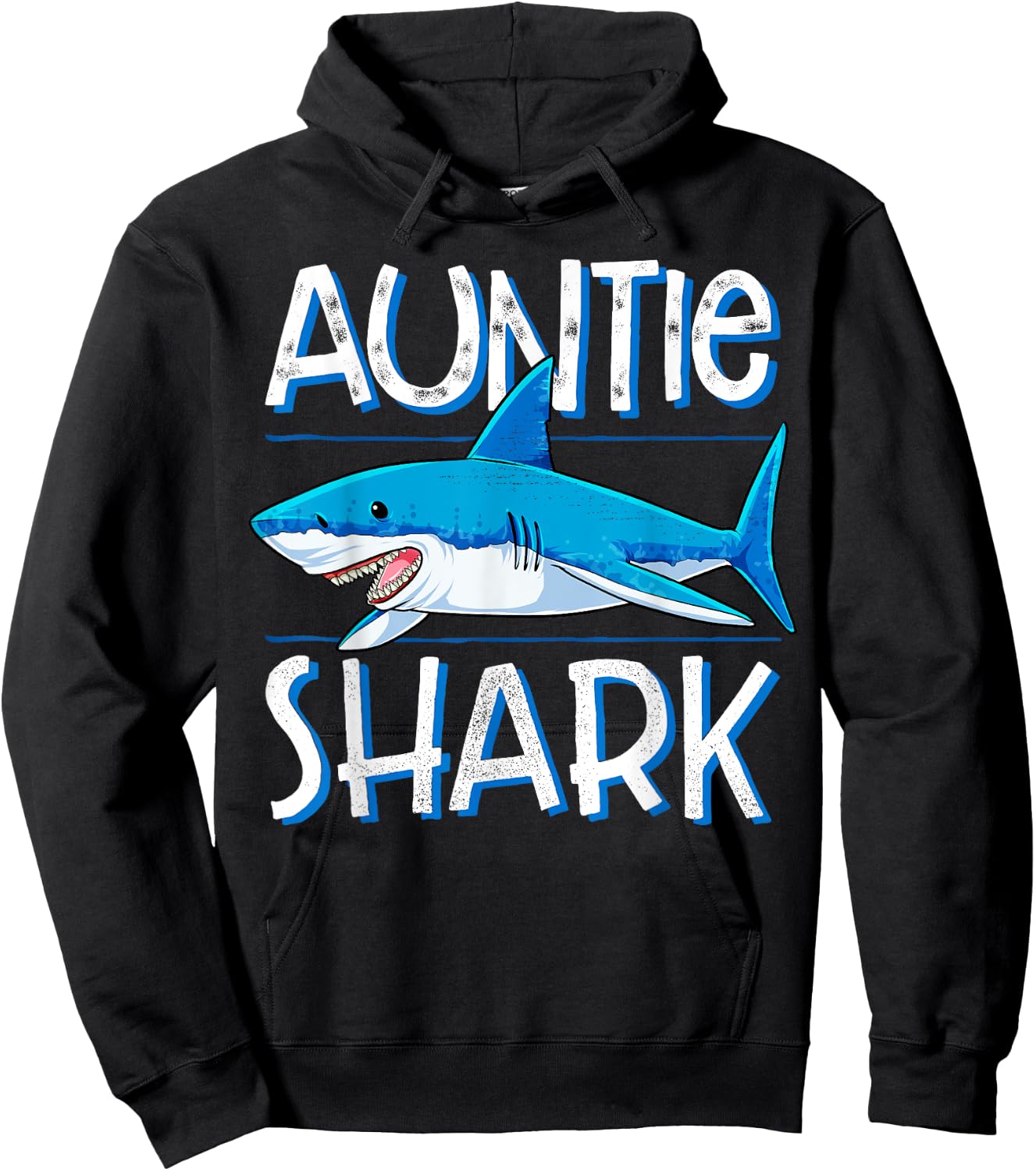 Auntie Shark T Shirt Family Matching Aunt Women Jawsome Gift Hoodie - Hoodie | Black