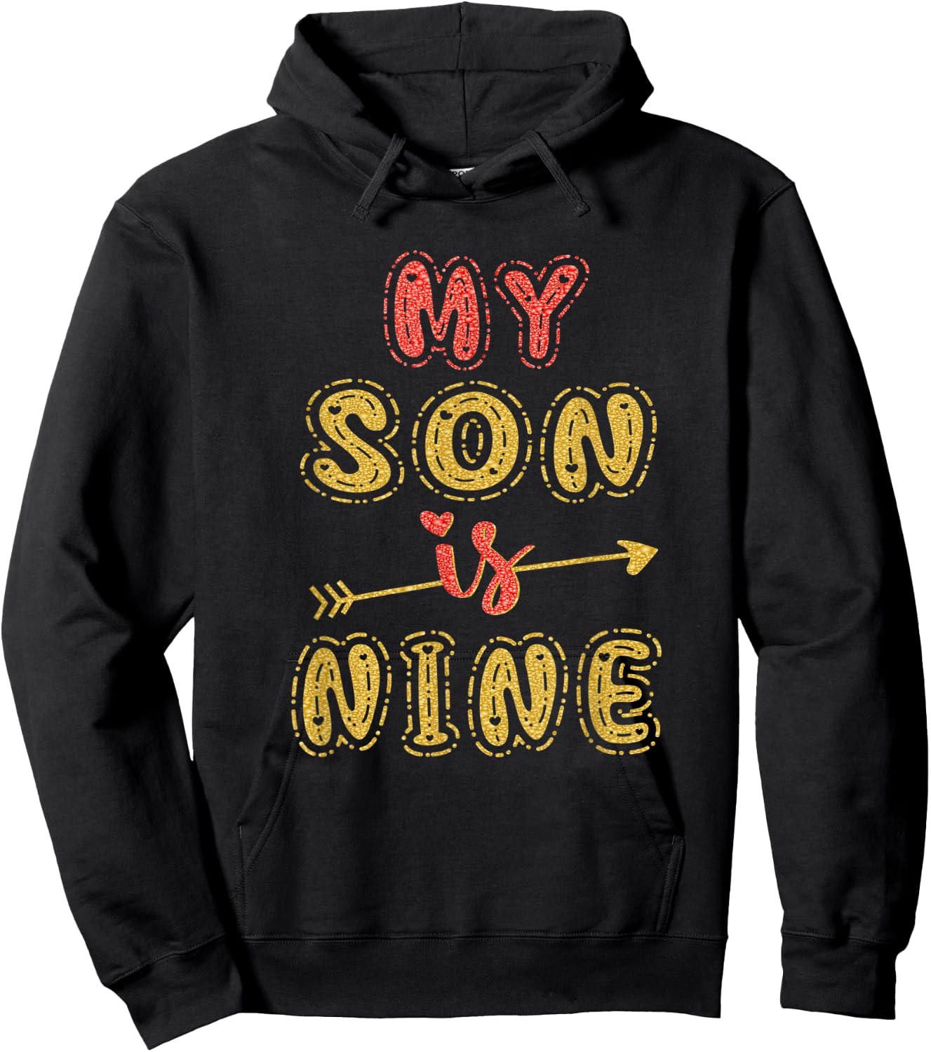 My Son Is Nine Years Old 9th Birthday Idea Hoodie - Hoodie | Black