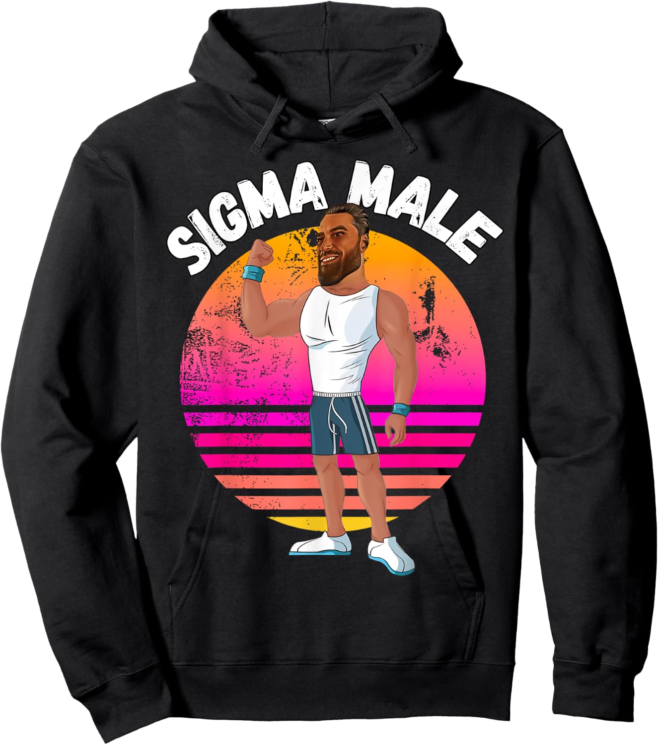 Gigachad Sigma Male Bodybuilder Giga Chad Sigma Grindset Hoodie - Hoodie | Black