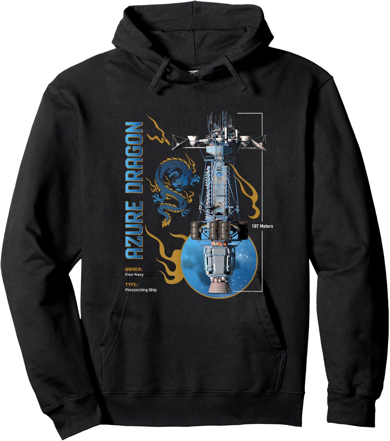 Azure Dragon Hoodie - Hoodie | Black