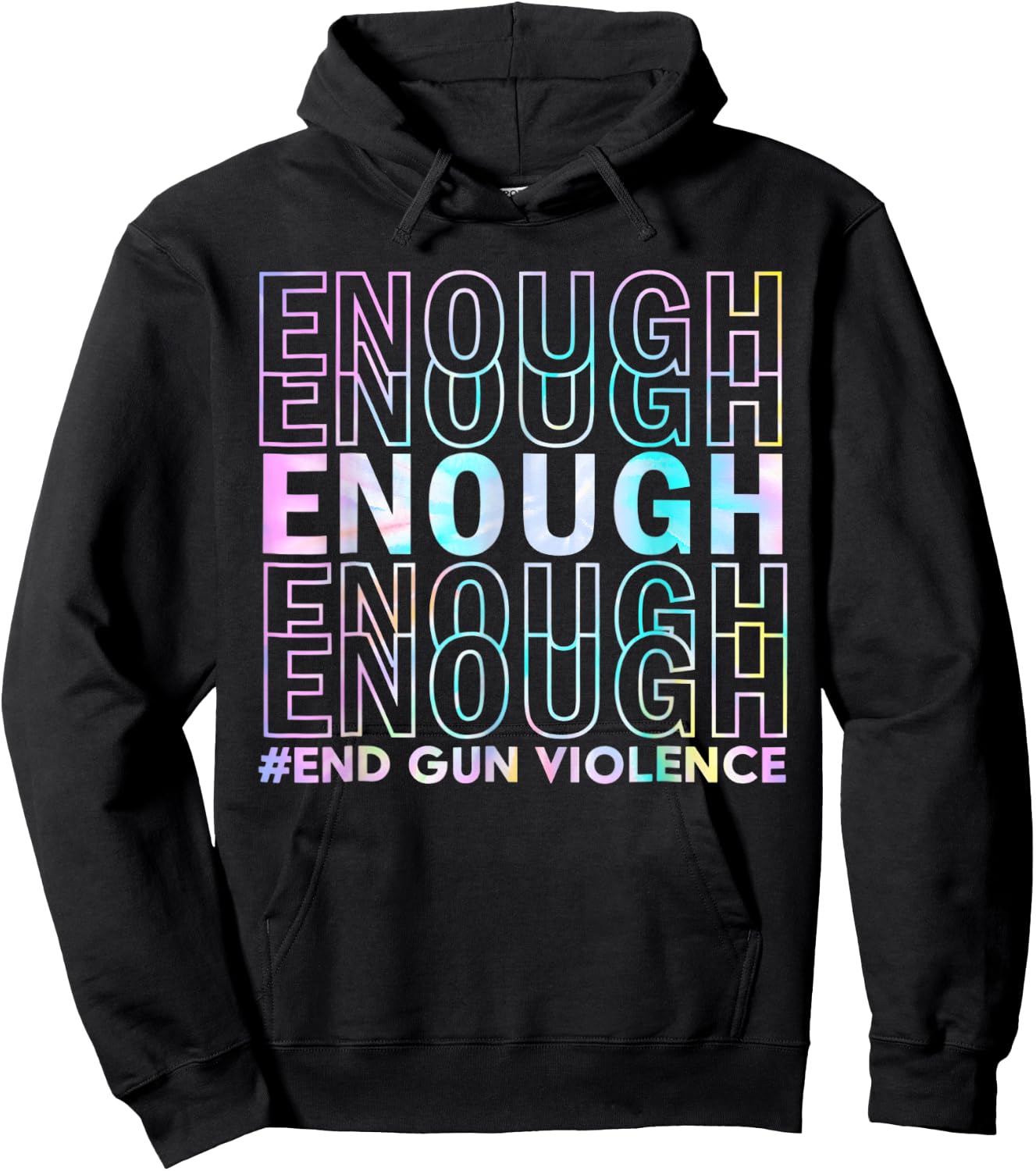 Enough End Gun Violence Awareness Day Wear Orange Hoodie - Hoodie | Black