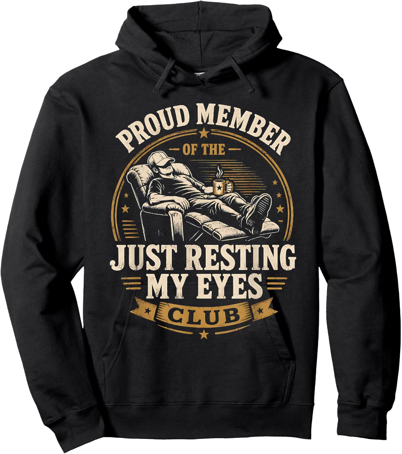 Funny Proud Member of Just Resting My Eyes Club Hoodie - Hoodie | Black