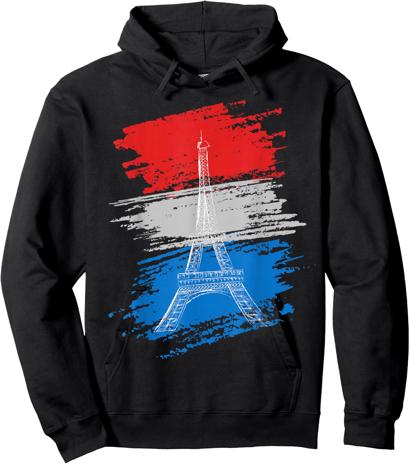Eiffel Tower Paris Family Vacation Retro Men Women Hoodie - Hoodie | Black