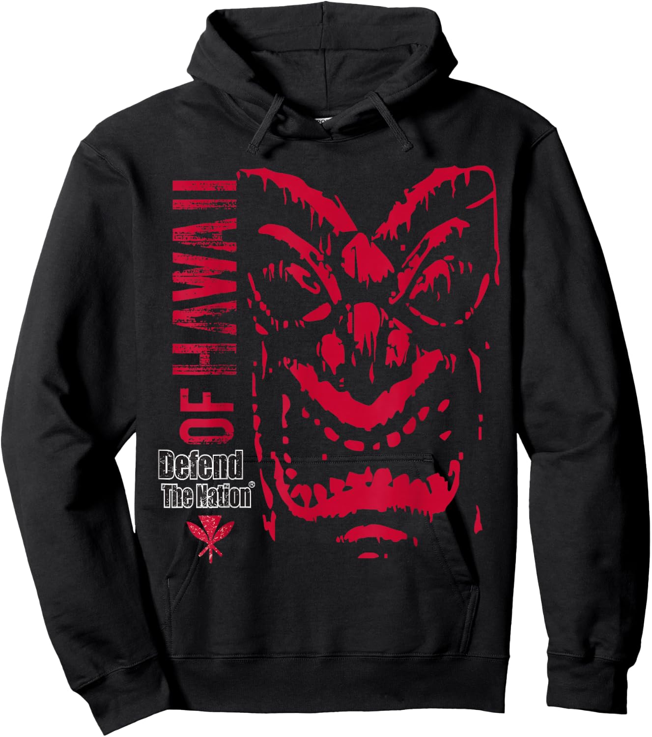 Defend The Nation: Men's Defend The Nation Hawaii Tiki Hoodie - Hoodie | Black