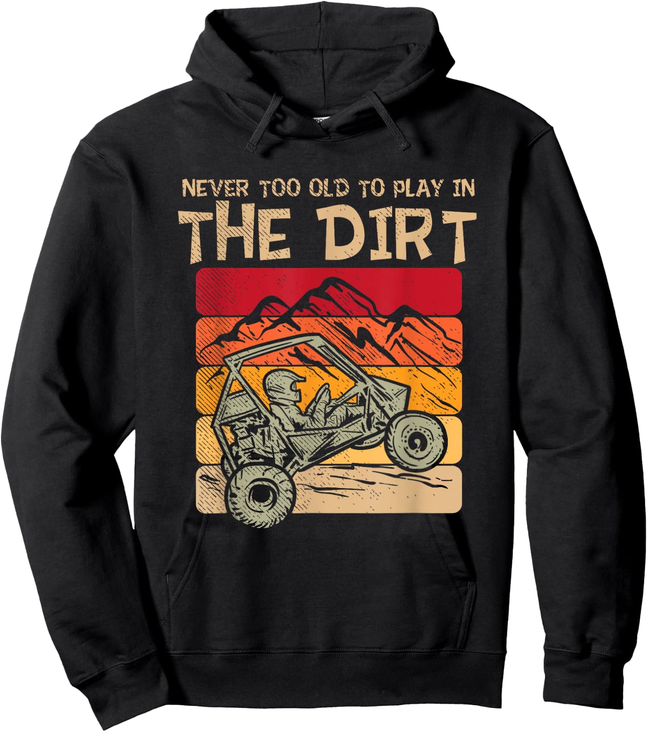 Off Road 4 Wheeler: Play In The Dirt, Offroading, Offroader Hoodie - Hoodie | Black