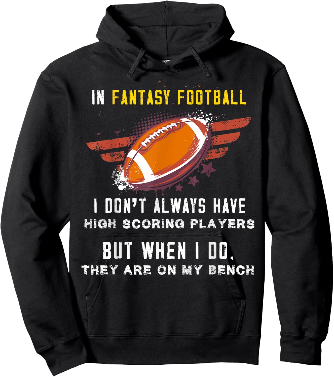 Fantasy football funny shirt - fantasy football losers gift Hoodie - Hoodie | Black
