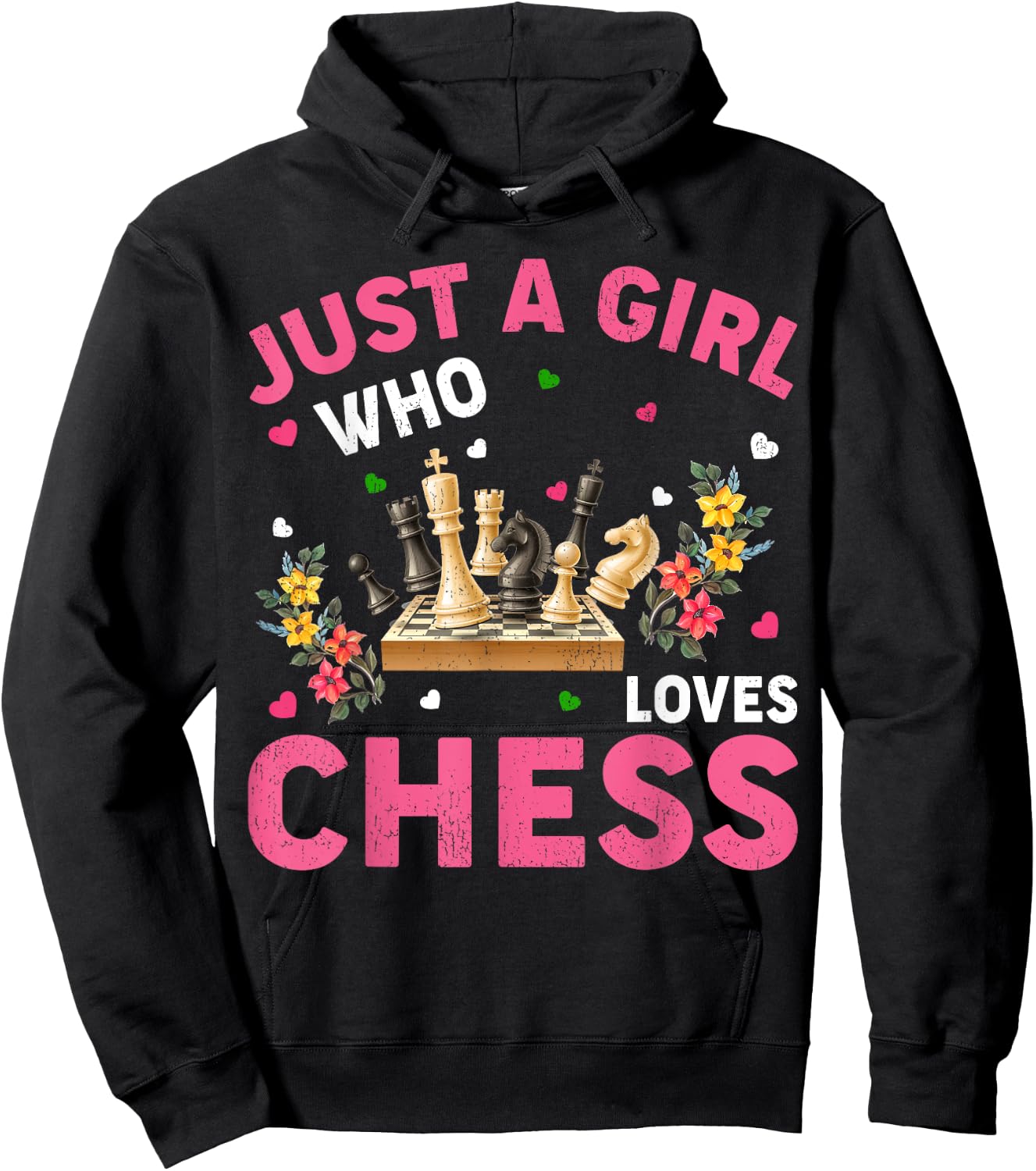 Chess Game Lover Just A Girl Who Loves Chess Hoodie - Hoodie | Black