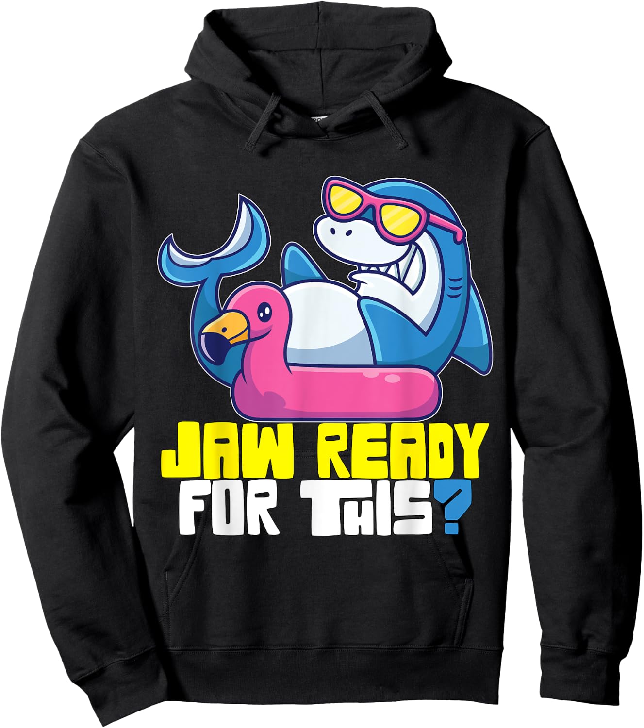 Jaw ready for this? Summer Vacation Ocean Surfing Women Hoodie - Hoodie | Black