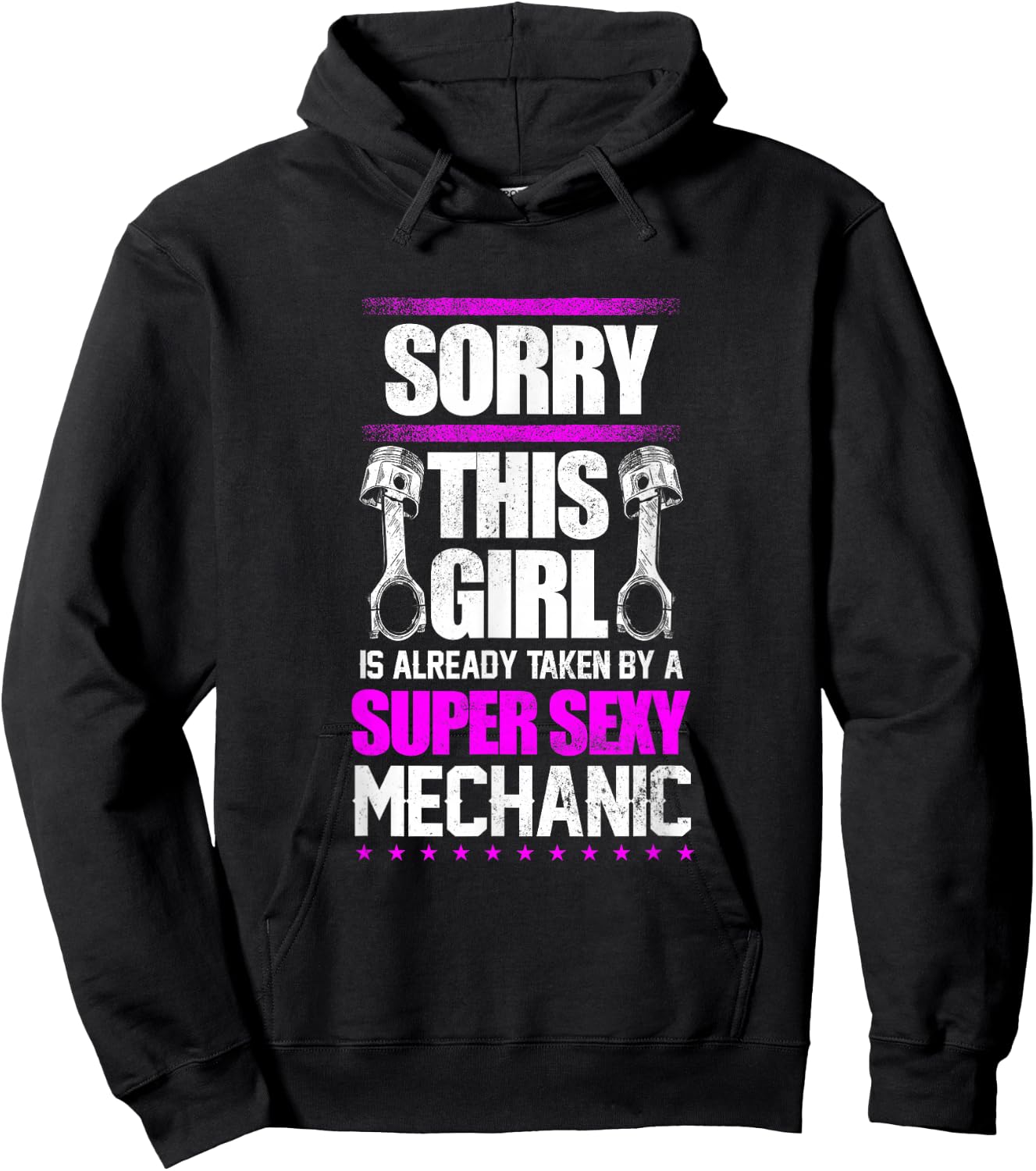 Sorry This Girl Taken By A Sexy Mechanic Wife Girlfriend Hoodie - Hoodie | Black