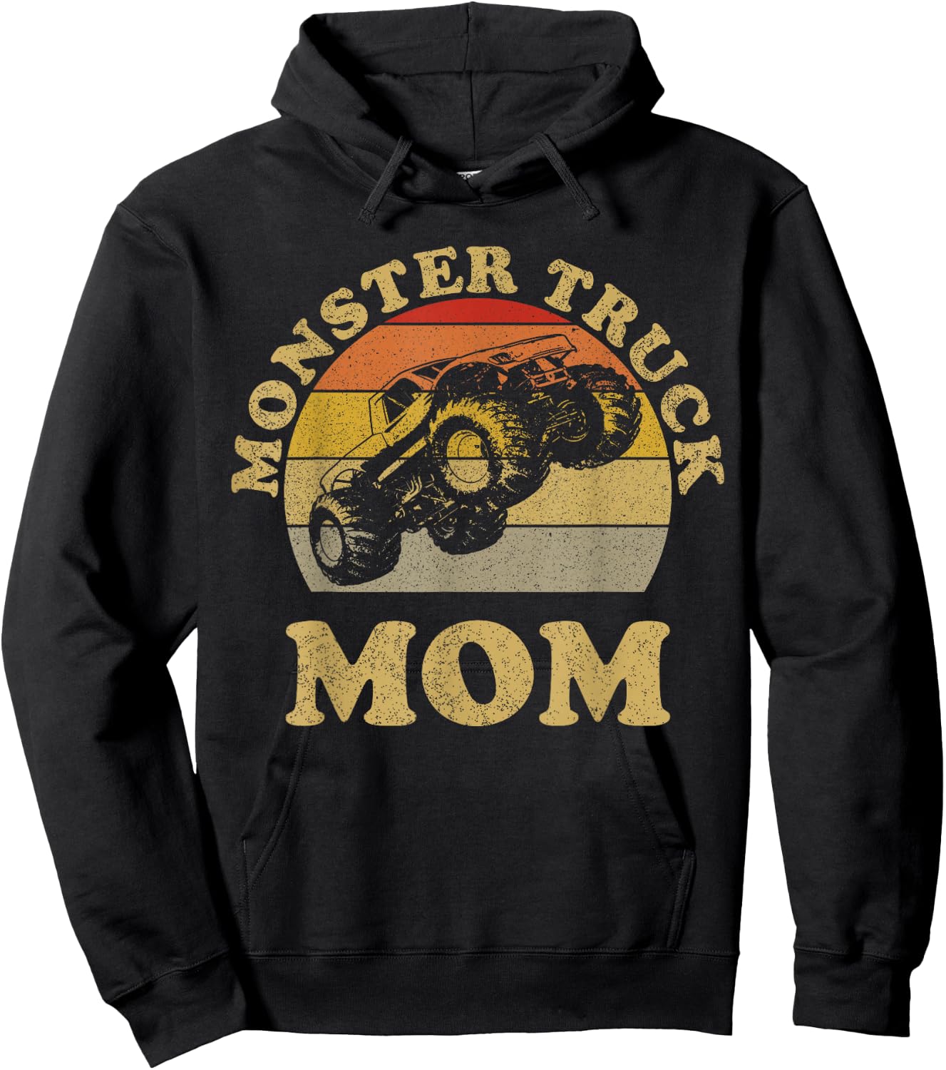 Monster Truck Mom Retro Vintage Monster Truck Shirt Hoodie - Hoodie | Black