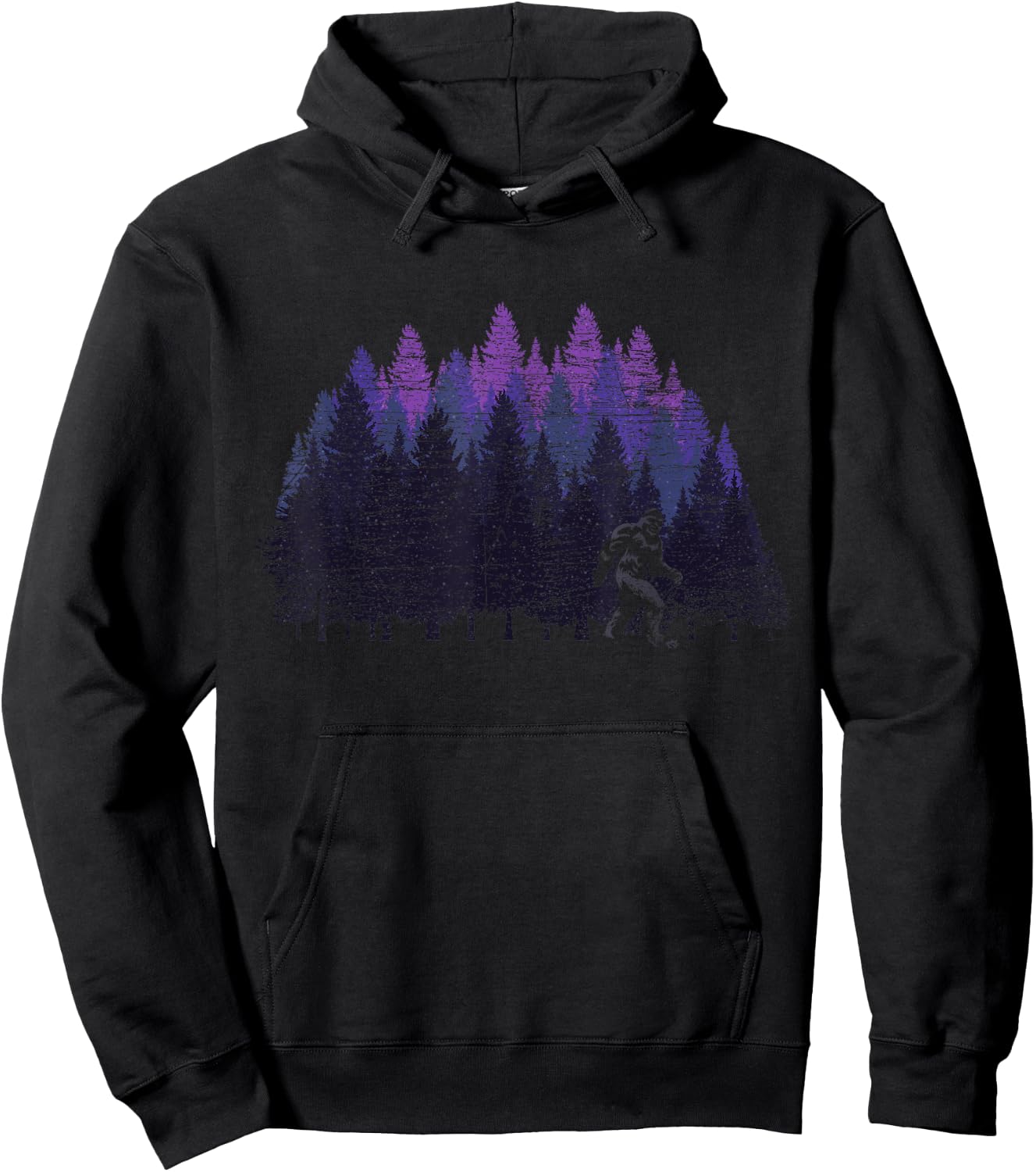 Conspiracy Theory Nature Sasquatch Gift Yeti Cryptid Bigfoot Hoodie - Hoodie | Black