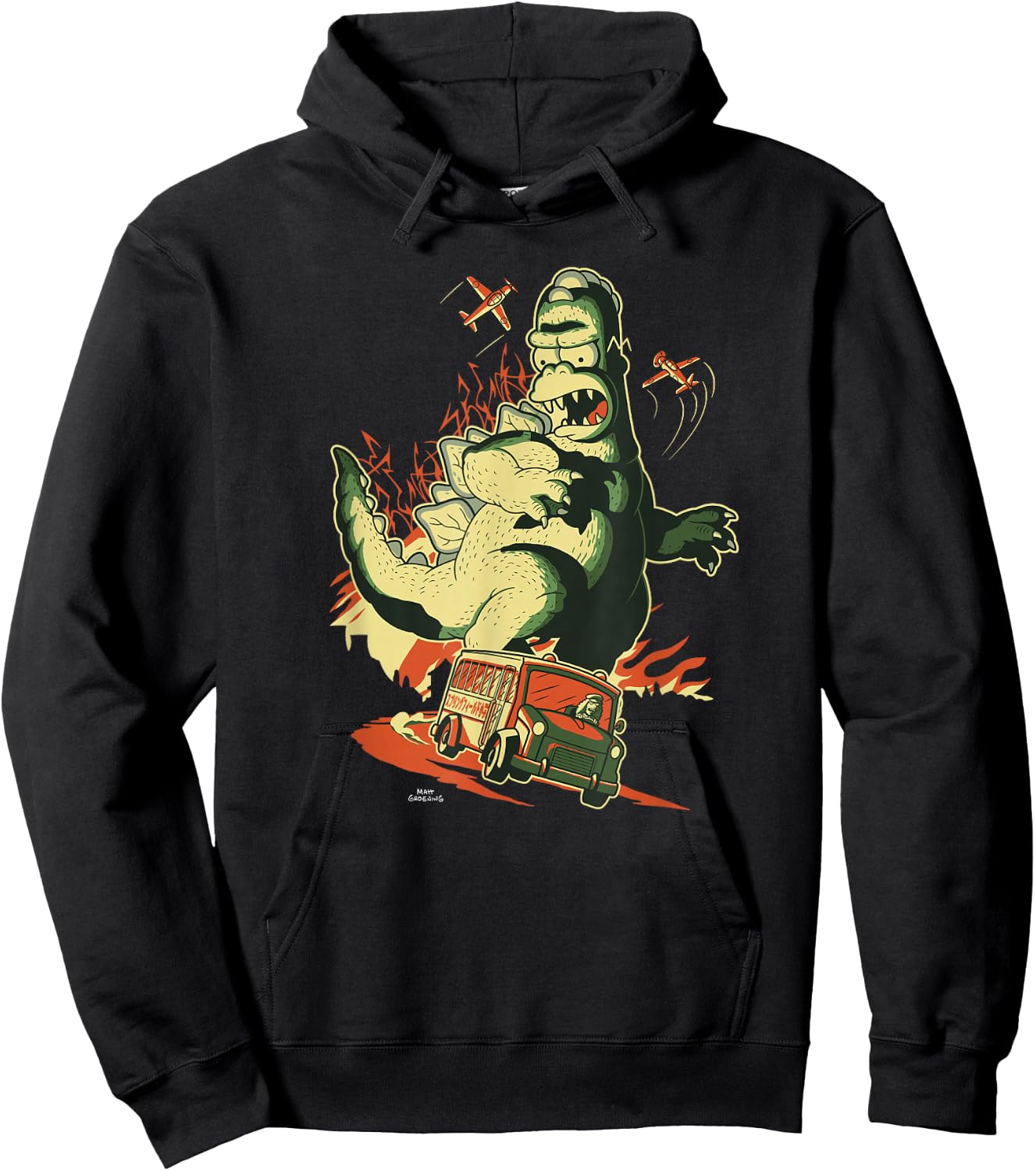 The Simpsons: Treehouse of Horror Halloween Angry Homerzilla Hoodie - Hoodie | Black
