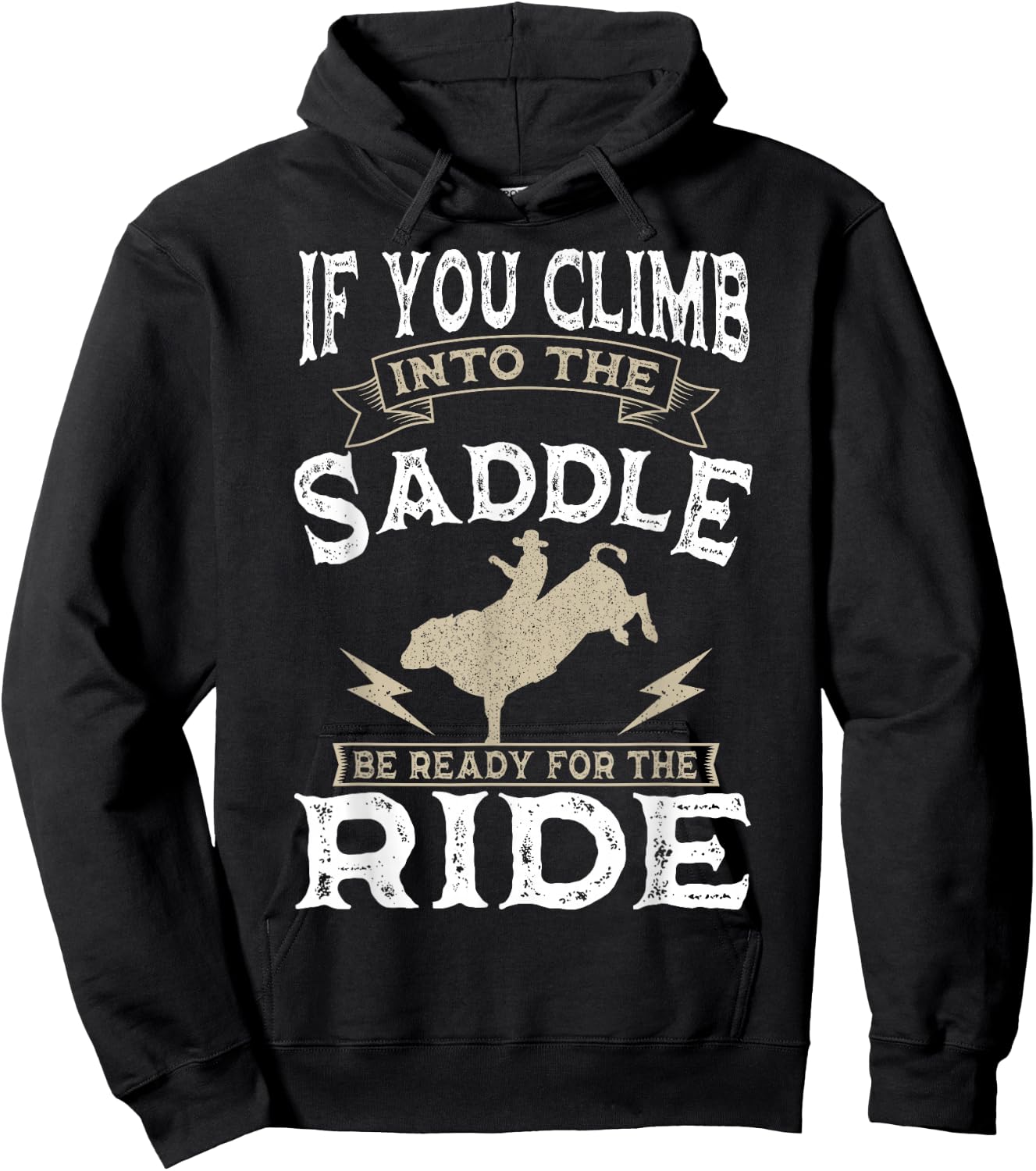 Bull Riding Rodeo Sport Cowboy Bull Rider Hoodie - Hoodie | Black