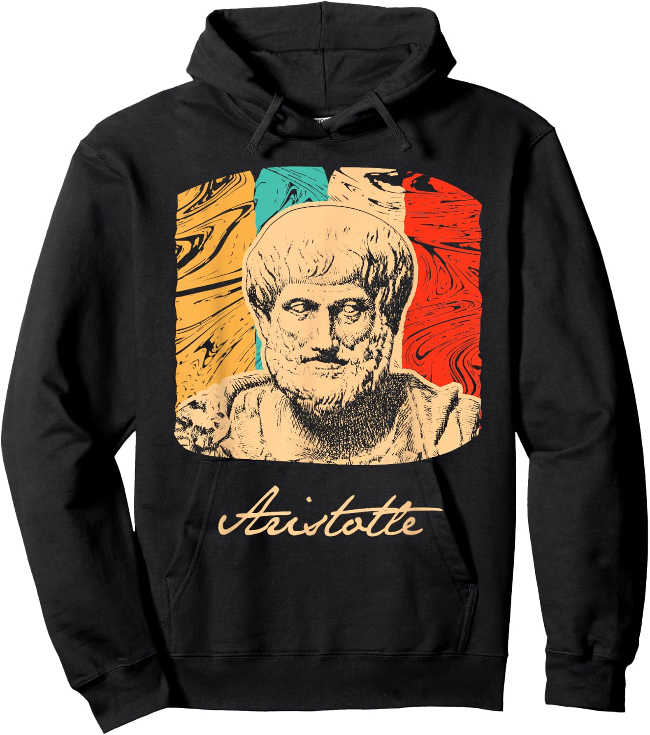 Aristotle Greek Philosopher Retro T shirt Hoodie - Hoodie | Black