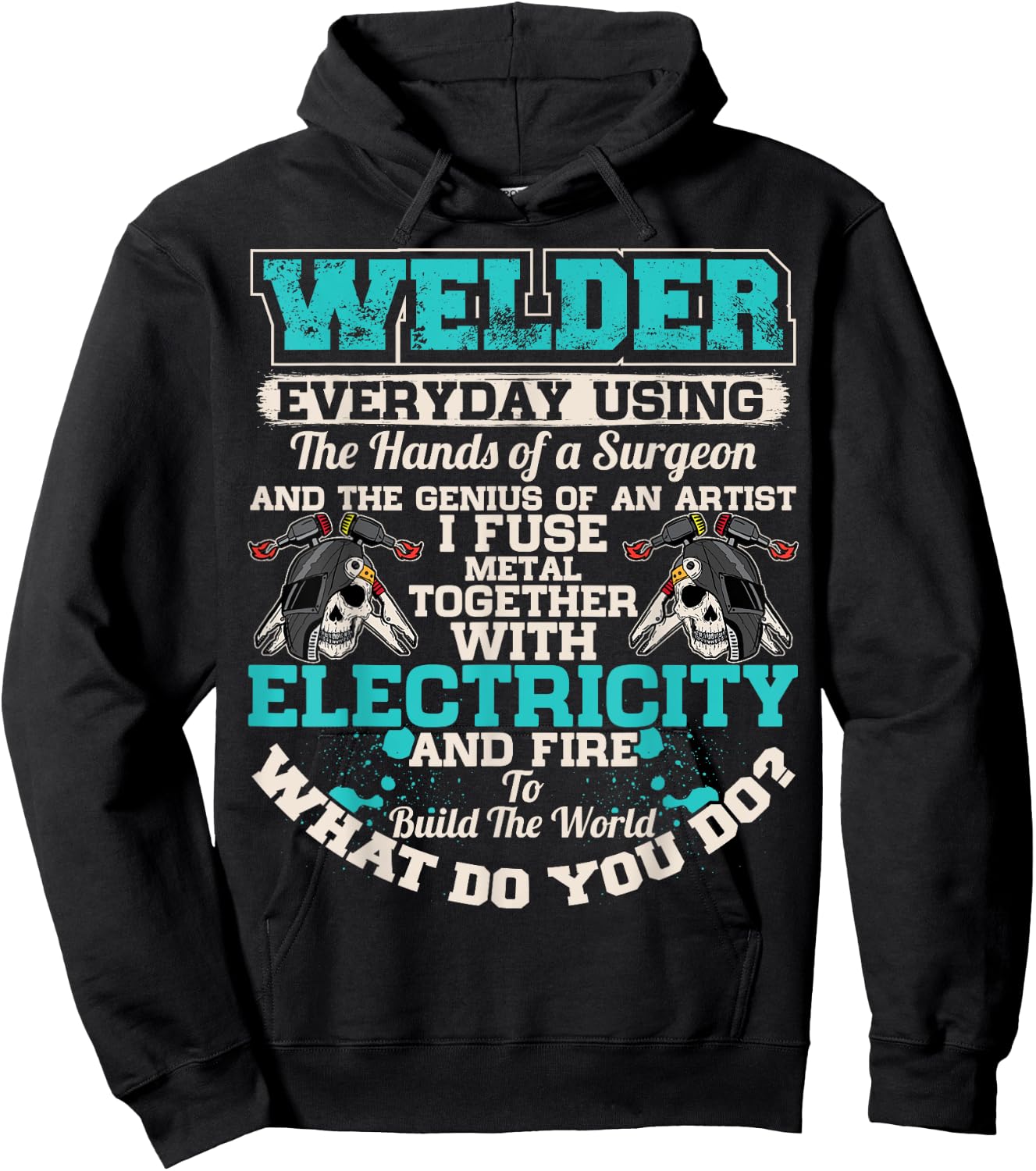 Welding Surgeon Welder Funny Welding Dad Father Hoodie - Hoodie | Black