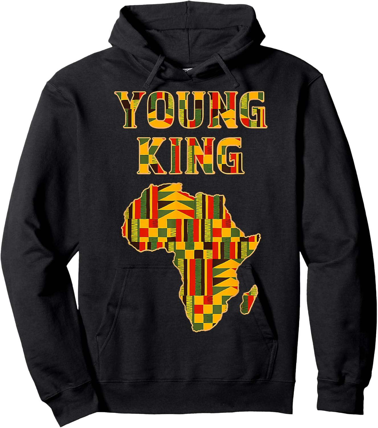 Cool African Kente Art Men Boys Kids African American Print Hoodie - Hoodie | Black