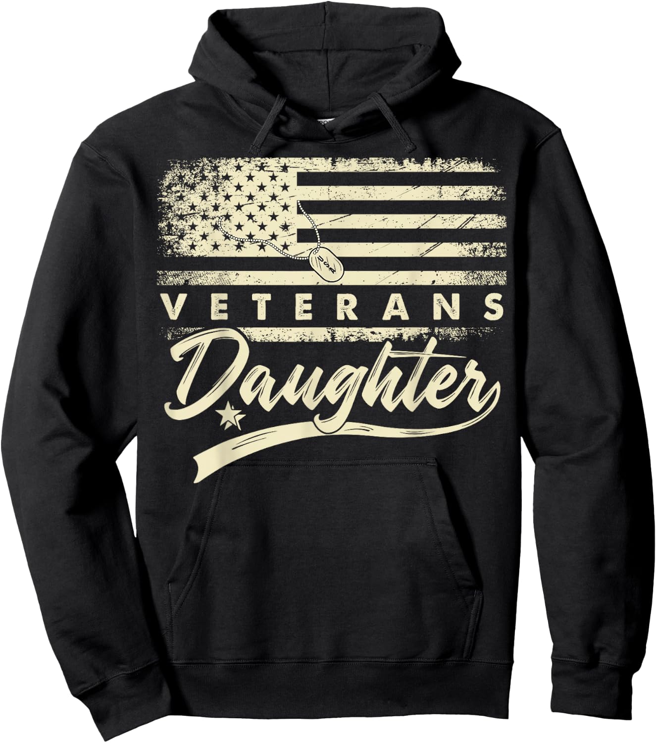 I'm Not Just a Daddy's Little Girl I'm a Veteran's Daughter Hoodie - Hoodie | Black