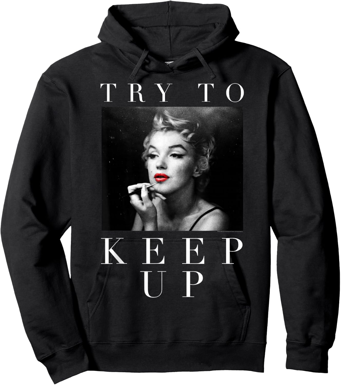 Marilyn Monroe Try to Keep Up Small Hoodie - Hoodie | Black
