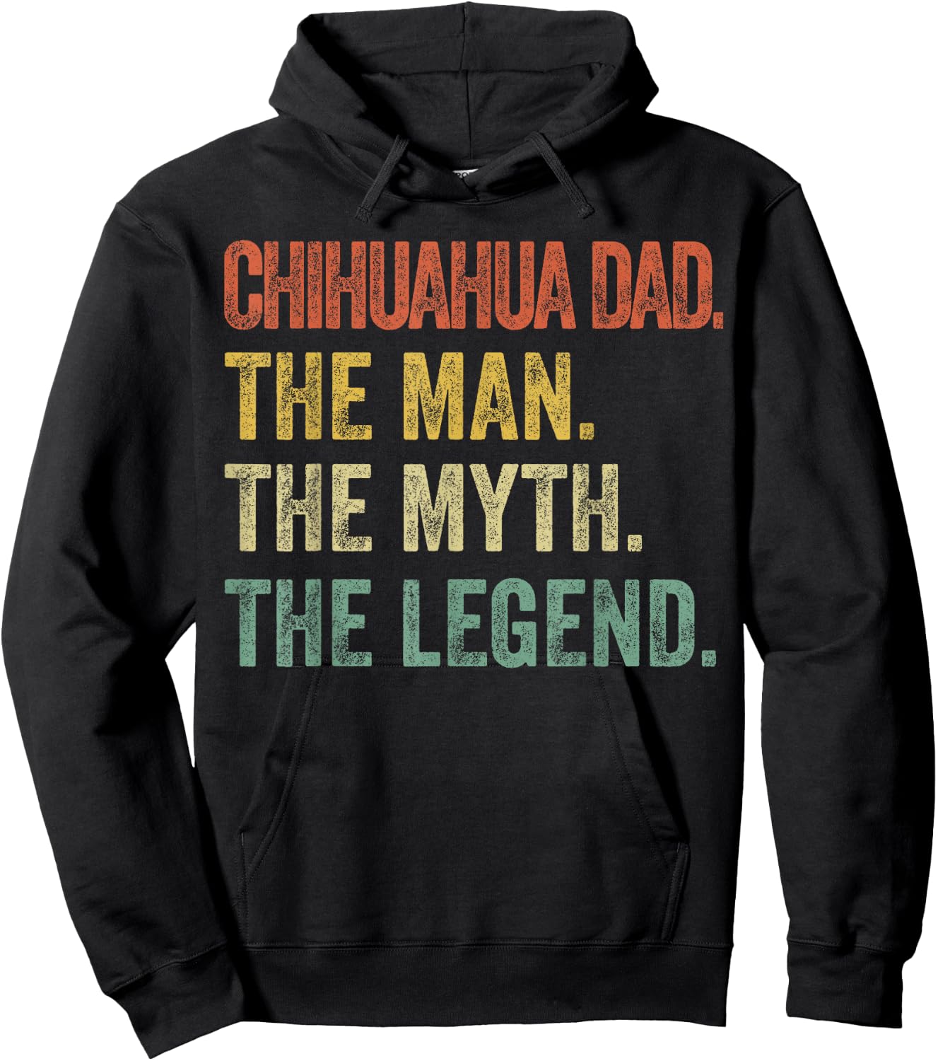 CAT Chihuahua-Shirt Men Chihuahua Dad Man Myth Legend Funny Dad Hoodie - Hoodie | Black