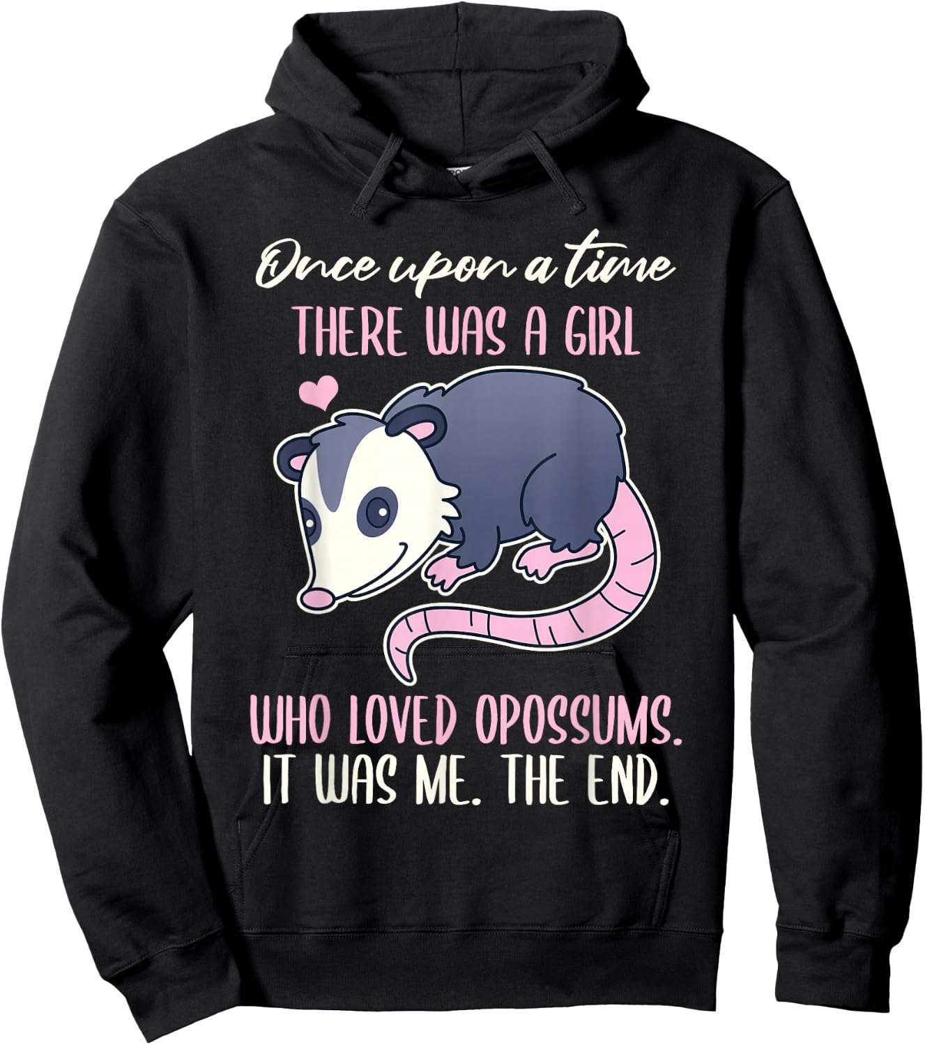 Once There Was A Girl Who Loved Opossums Hoodie - Hoodie | Black
