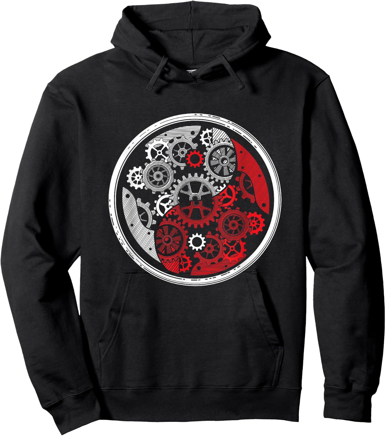 Gear Wheel Wheels Yin And Yang Mechanic Watch Time Gift Hoodie - Hoodie | Black