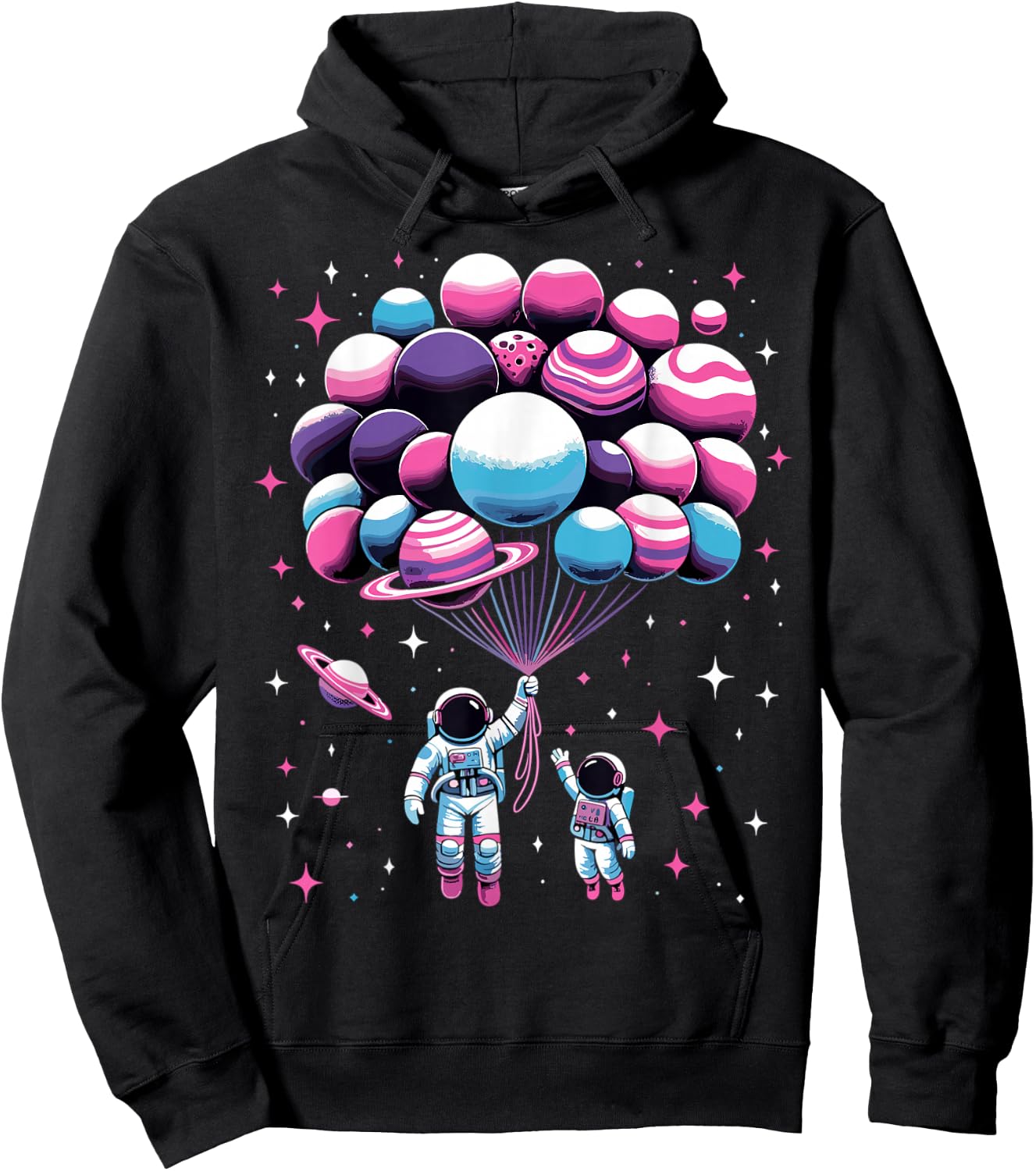 Astronaut Spaceman Funny Space Solar System Astronomy Hoodie - Hoodie | Black