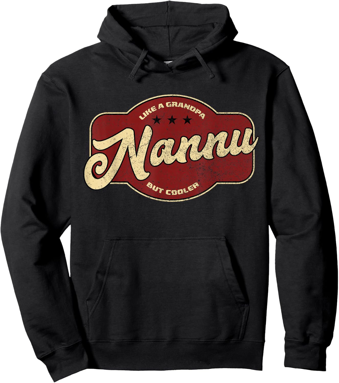 Vintage Nannu Like a Grandpa but Cooler - Maltese Grandpa Hoodie - Hoodie | Black