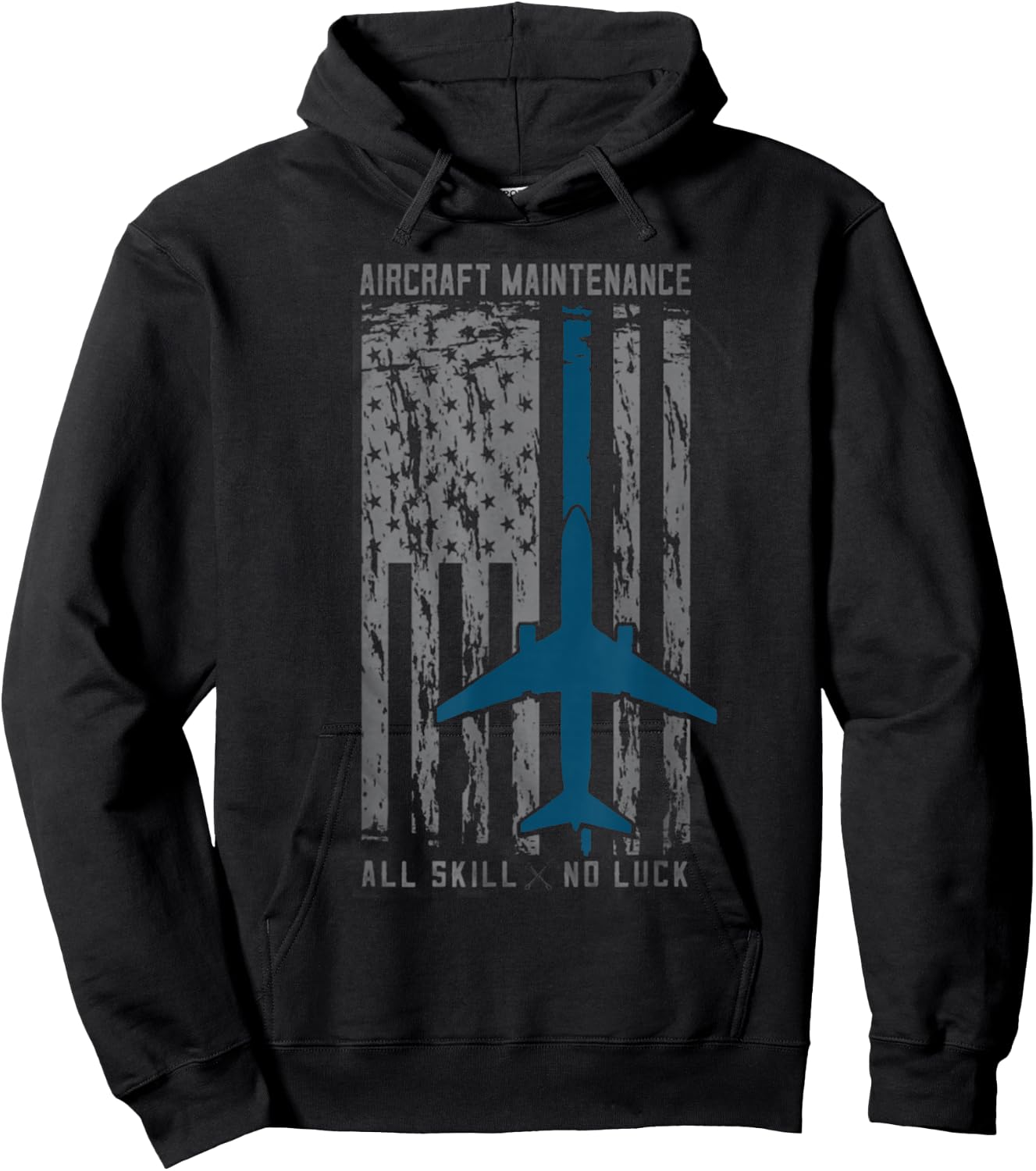 Aircraft Maintenance All Skill No Luck Shirt For Mechanic Hoodie - Hoodie | Black