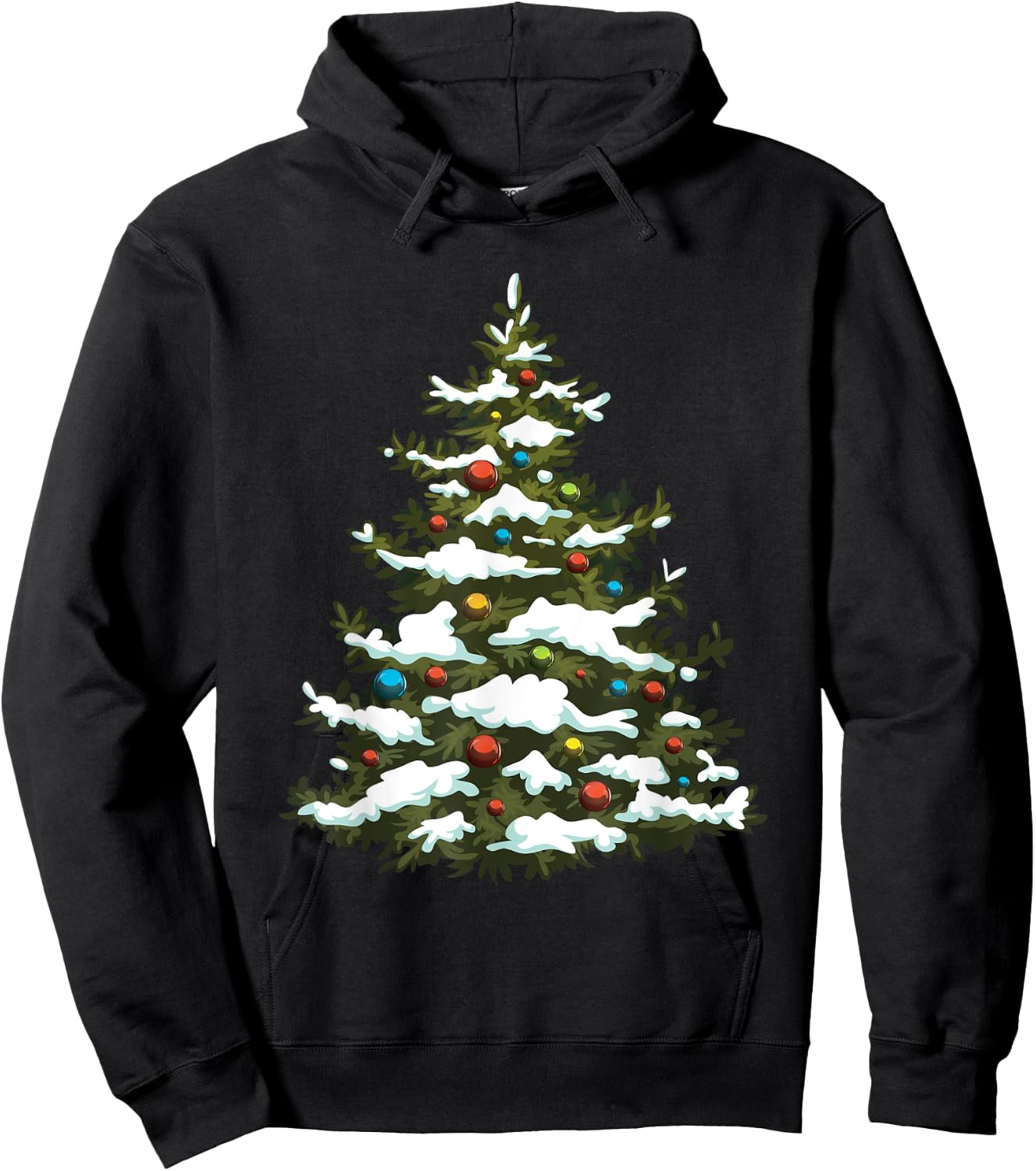 Christmas Tree Pine Snow Winter Holiday Cool X-Mas Gifts Hoodie - Hoodie | Black