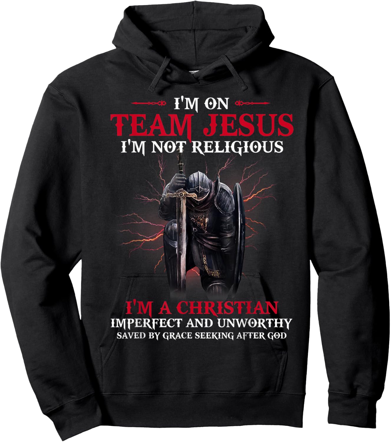 I'm On Team Jesus I'm A Christian Hoodie - Hoodie | Black