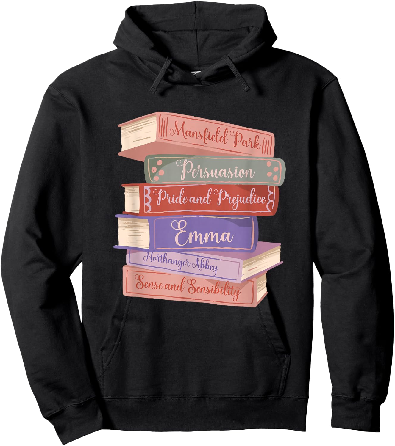 Literacy Austen Novels Romance Books Literary Jane Austen Small Hoodie - Hoodie | Black