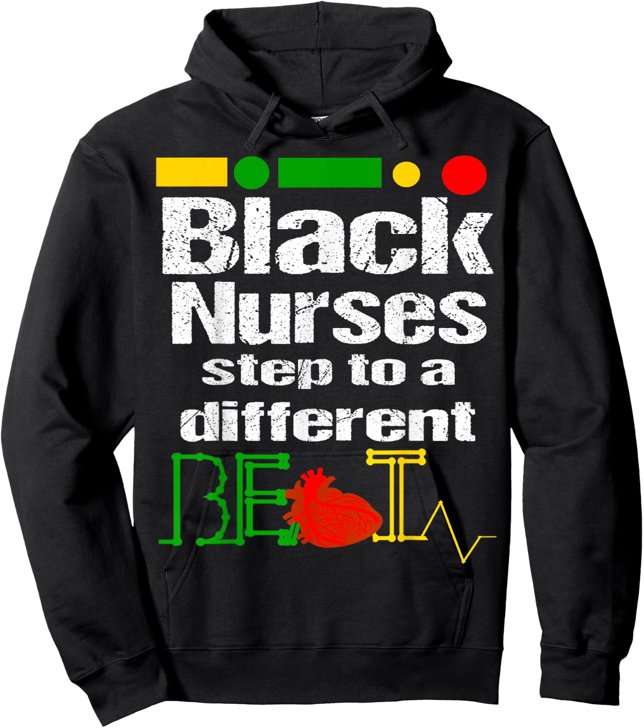 African American Nurse Black History 2023 Pride Afro RN LPN Hoodie - Hoodie | Black