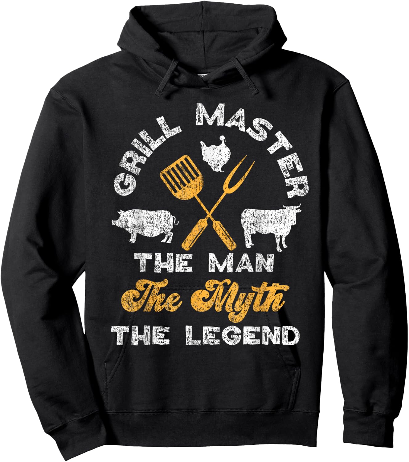 BBQ Smoker Grill Master The Man The Myth The Legend Hoodie - Hoodie | Black