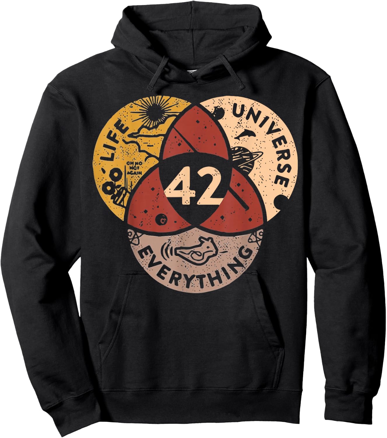 Life Universe Everything 42 Answer to Life Hoodie - Hoodie | Black