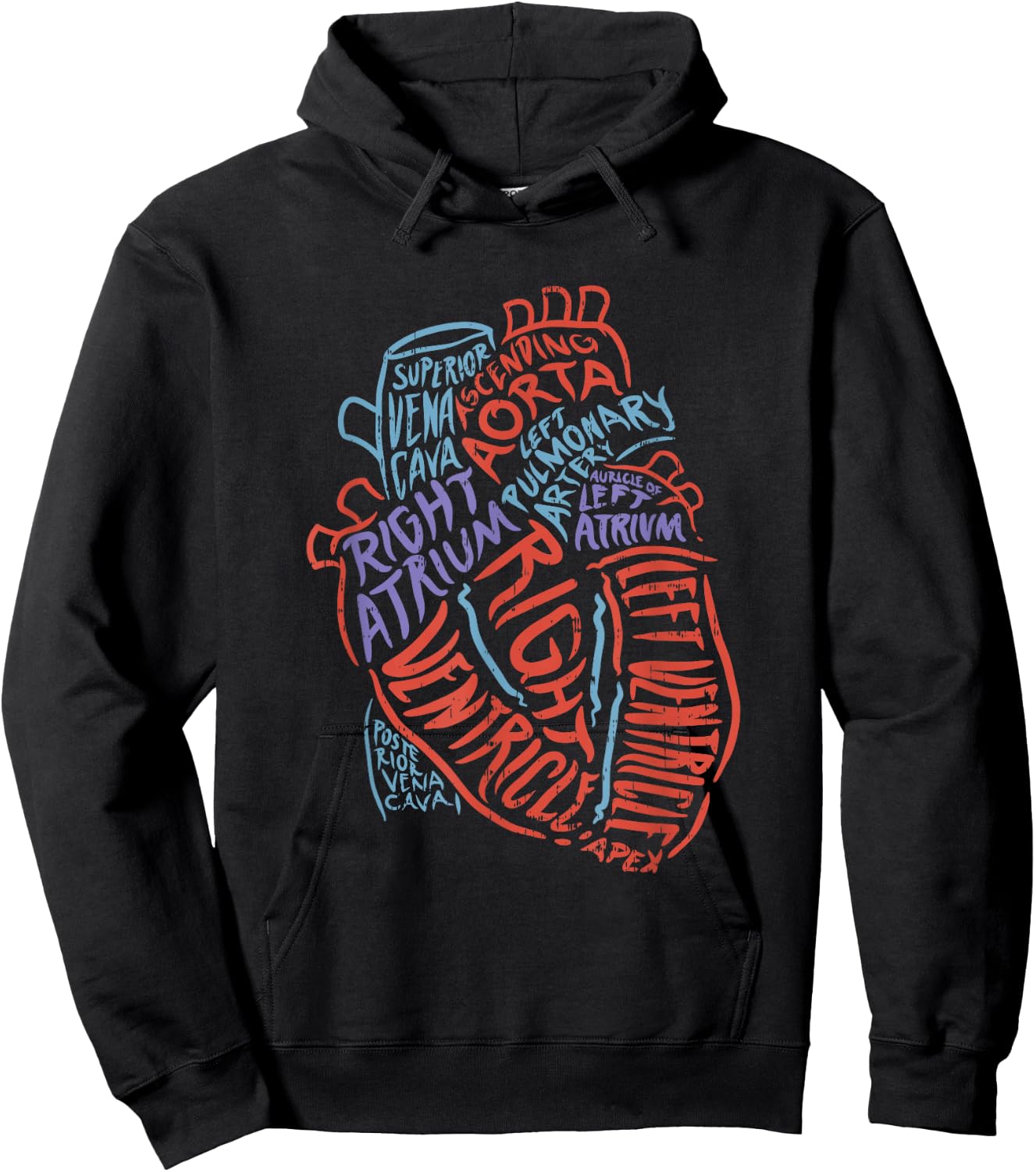 FRESAN - Biologie Mediziner Aorta Kardiologie Anatomy Heart for Doctors, Nurses and Medical Professionals, , Black, Small, Short Sleeve, Classic Fit Hoodie - Hoodie | Black