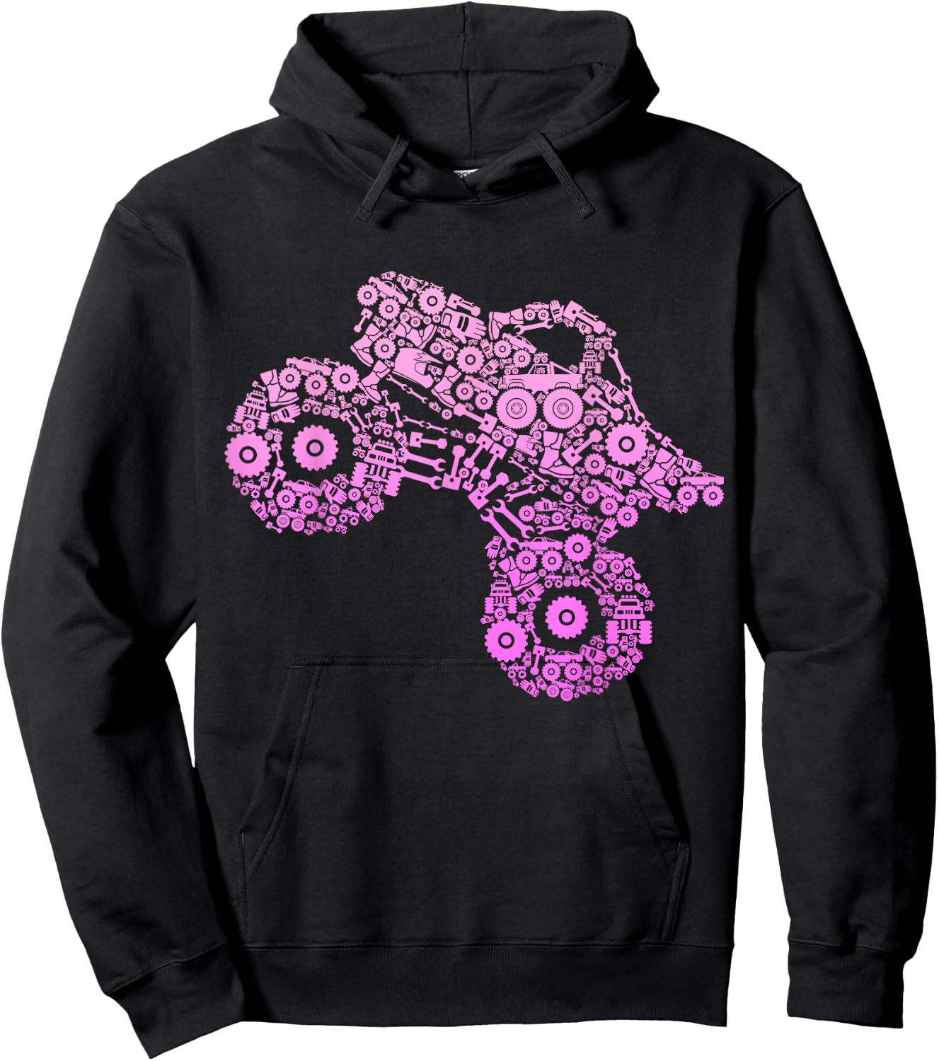 Monster Truck Girls Women Hoodie - Hoodie | Black