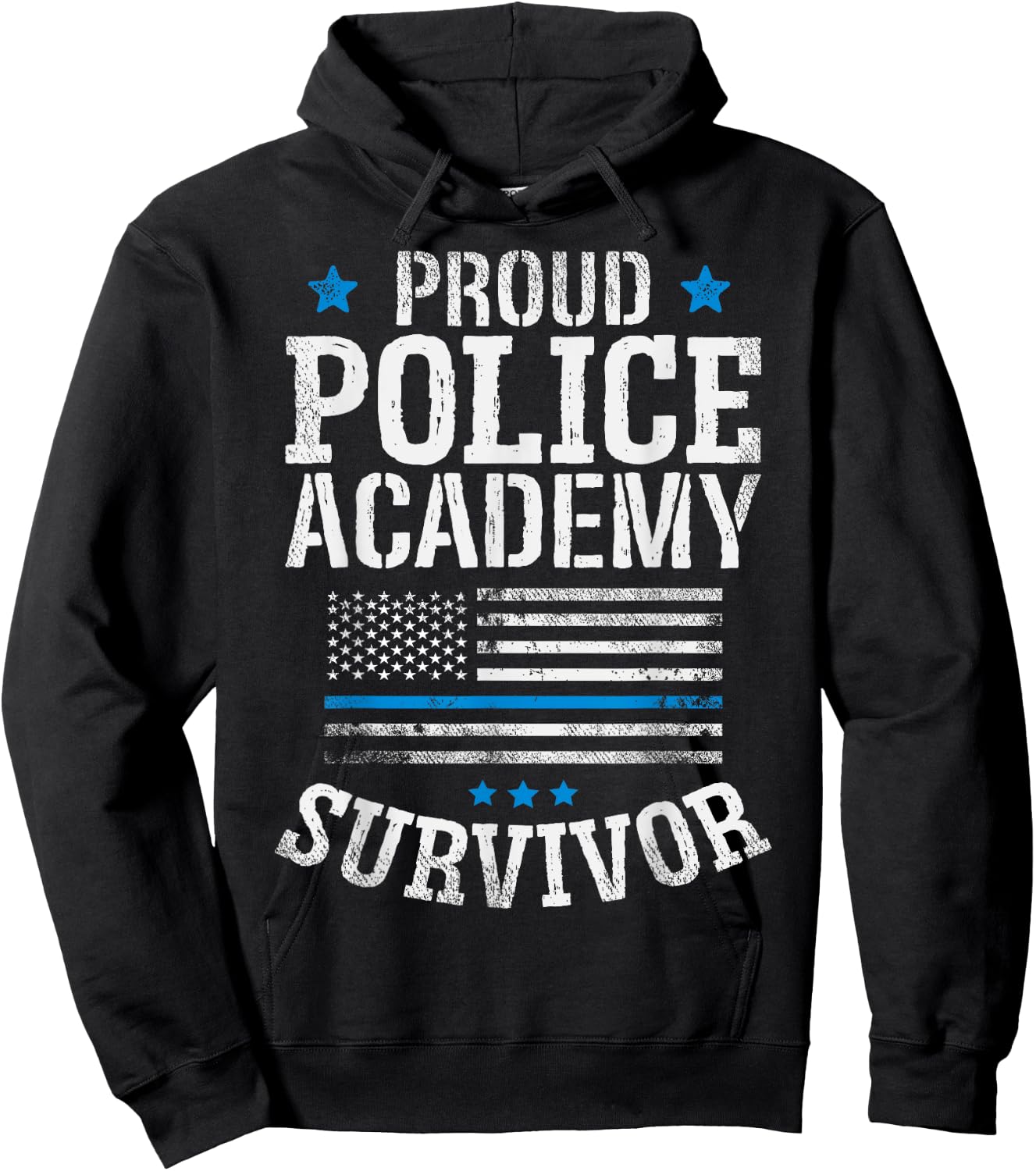 Proud Police Academy Survivor T Shirt Funny Graduation Gift Hoodie - Hoodie | Black