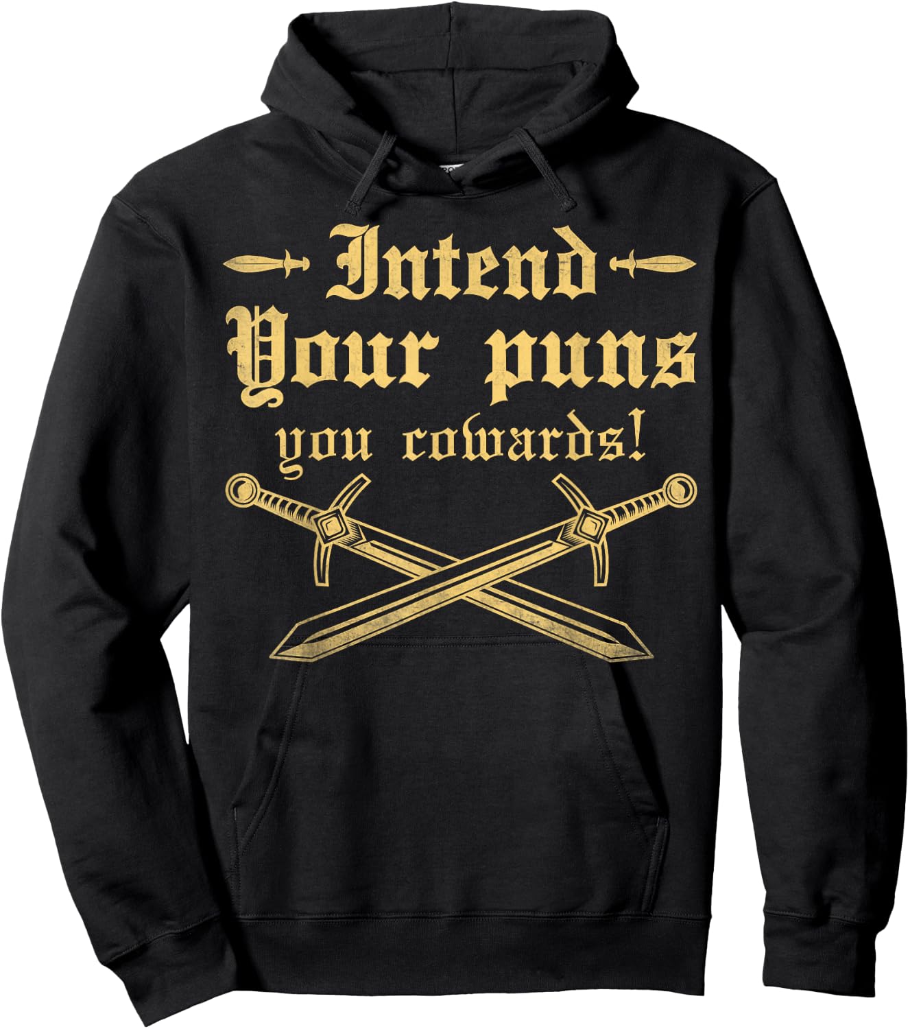 Funny pun -Adults Black Small Hoodie - Hoodie | Black