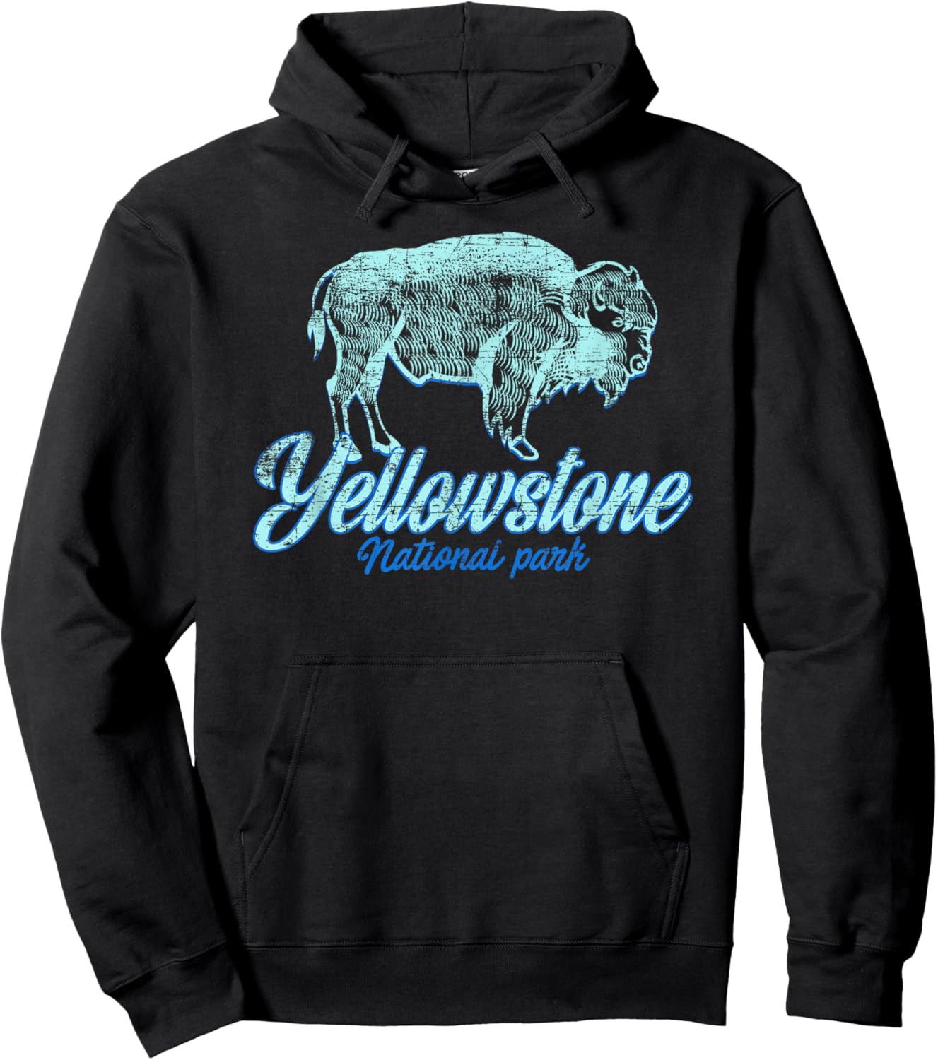 Yellowstone National Park US Bison Buffalo Gift Hoodie - Hoodie | Black
